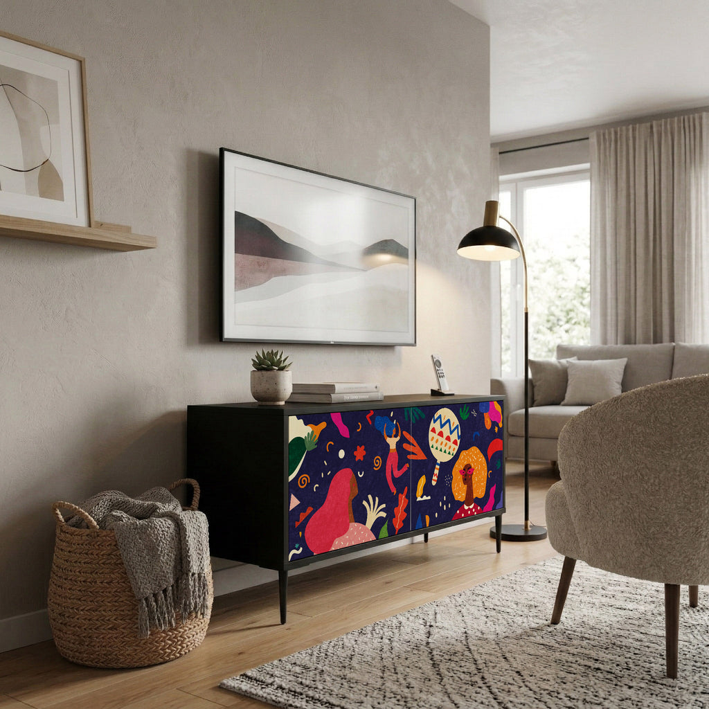 FESTIVE PLEASURES Mobile TV Compatto a 2 Ante