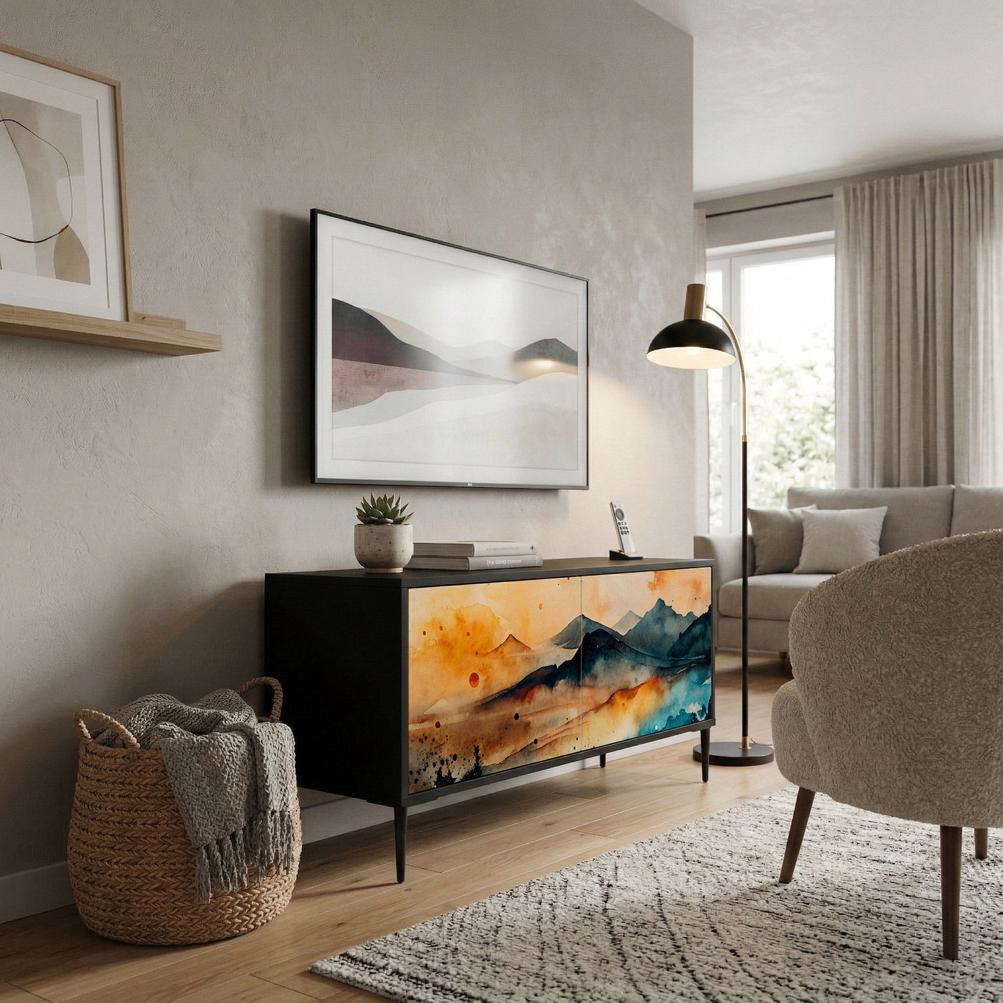 OMINOUS MOUNTAINS Mobile TV Compatto a 2 Ante