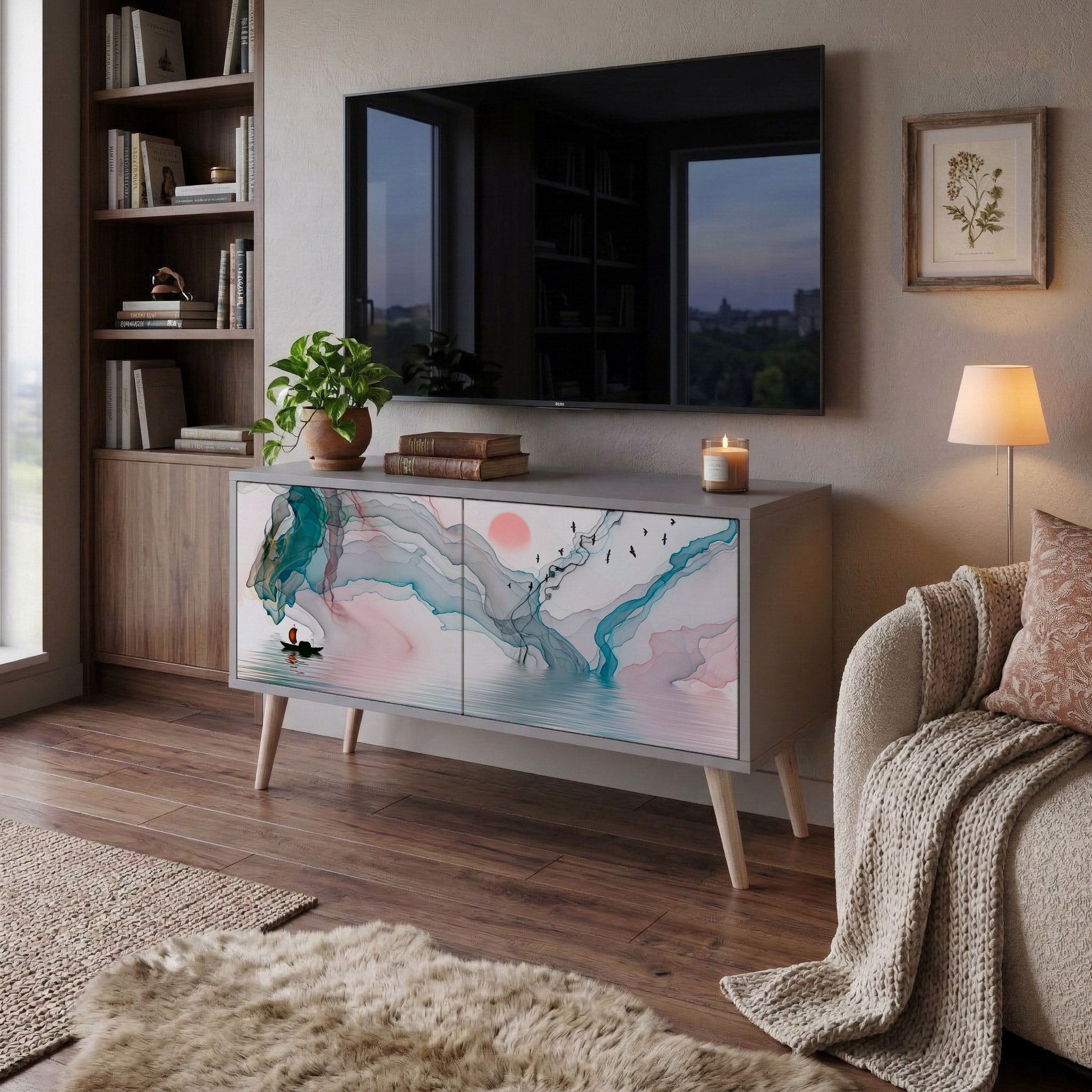 VELVET CROSSING Kompaktes 2-türiges TV-Lowboard