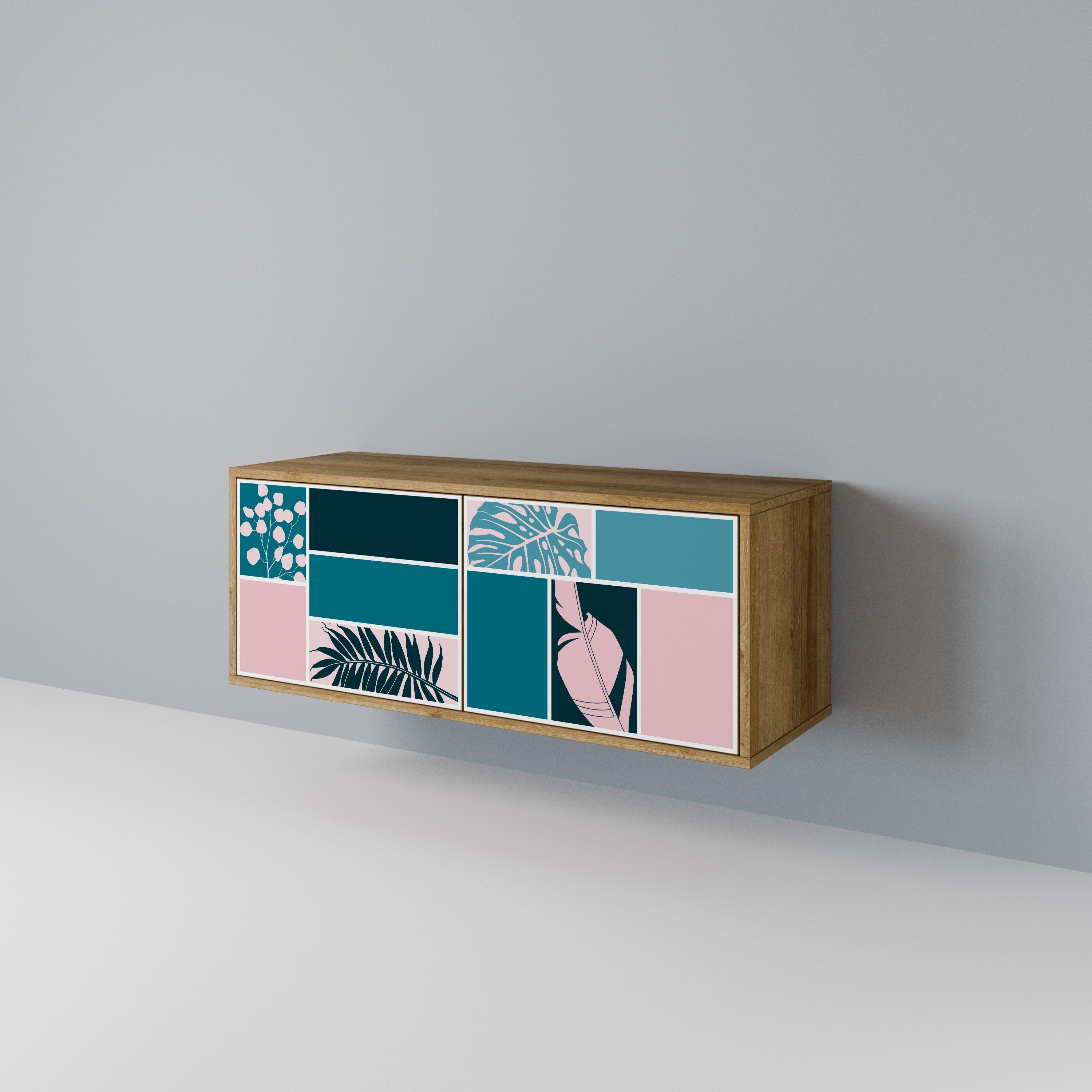 COMBINATION OF SHAPES Kompakt TV-bänk med 2 dörrar