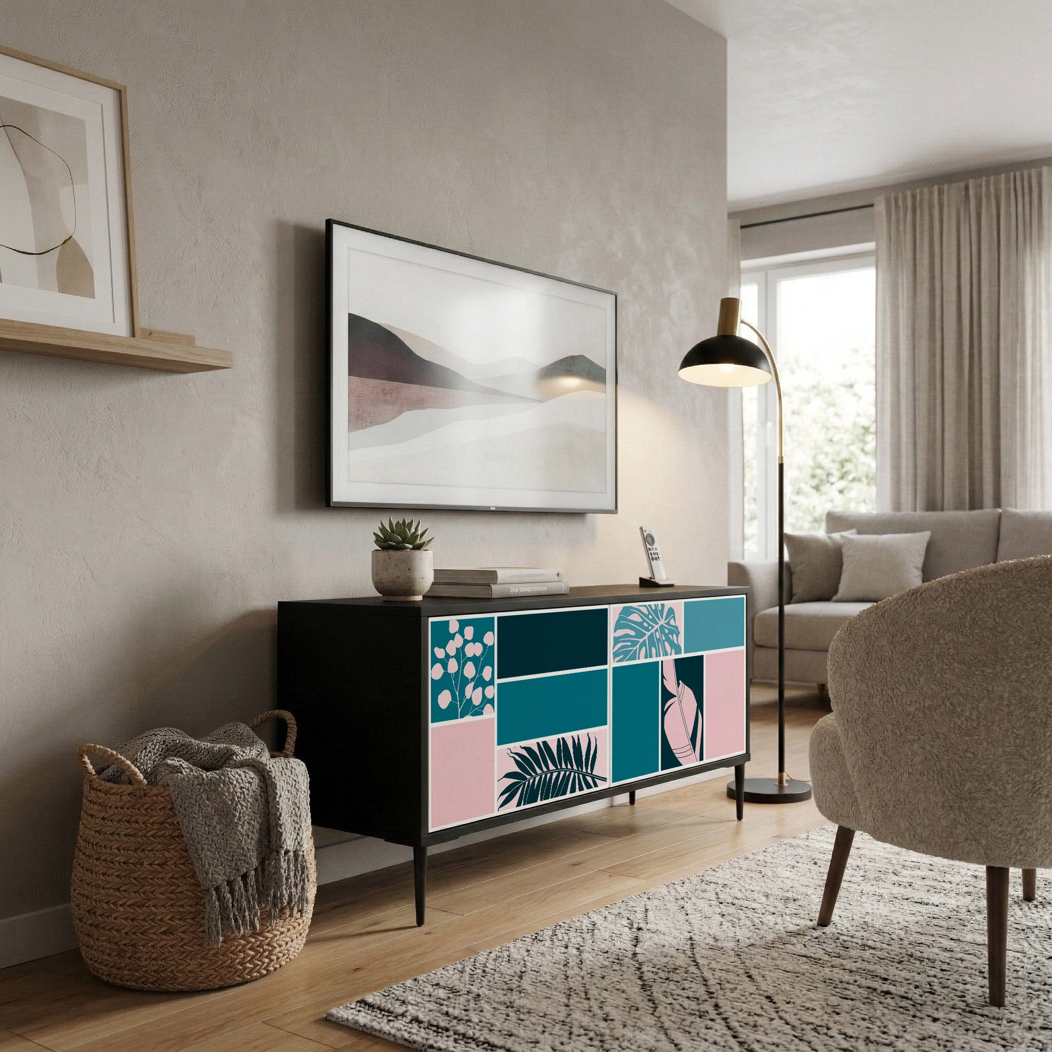 COMBINATION OF SHAPES Συμπαγές έπιπλο τηλεόρασης 2-θυρών