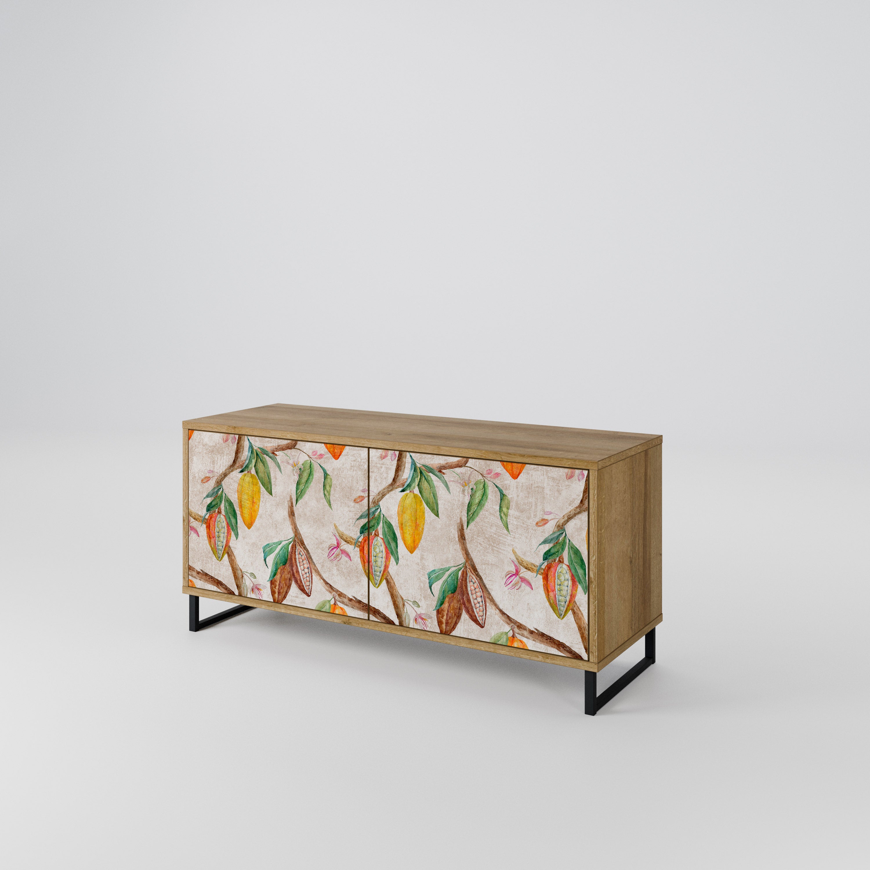 COCOA FRUITS Kompakt TV-bänk med 2 dörrar