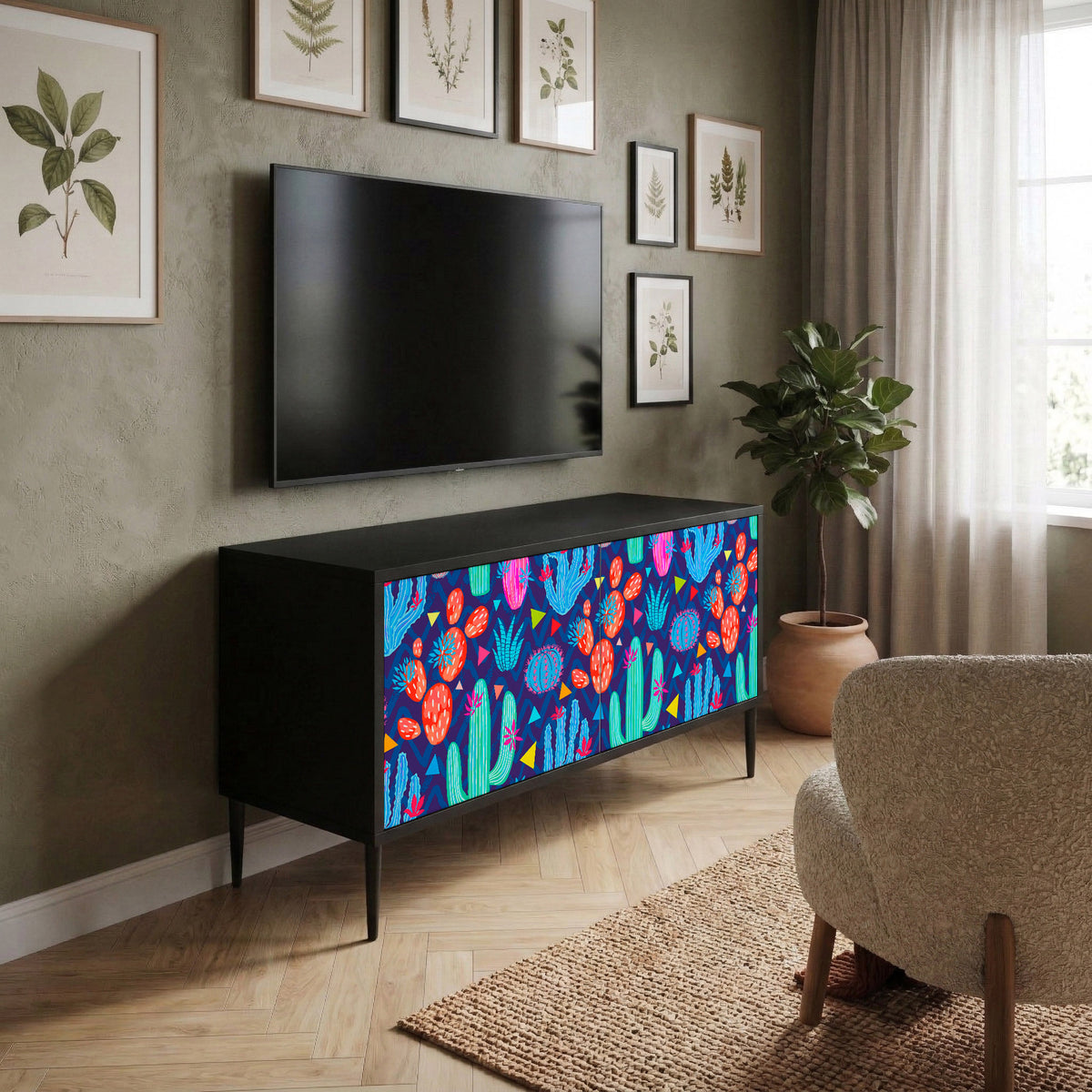 CACTUS VIBES Kompaktes 2-türiges TV-Lowboard