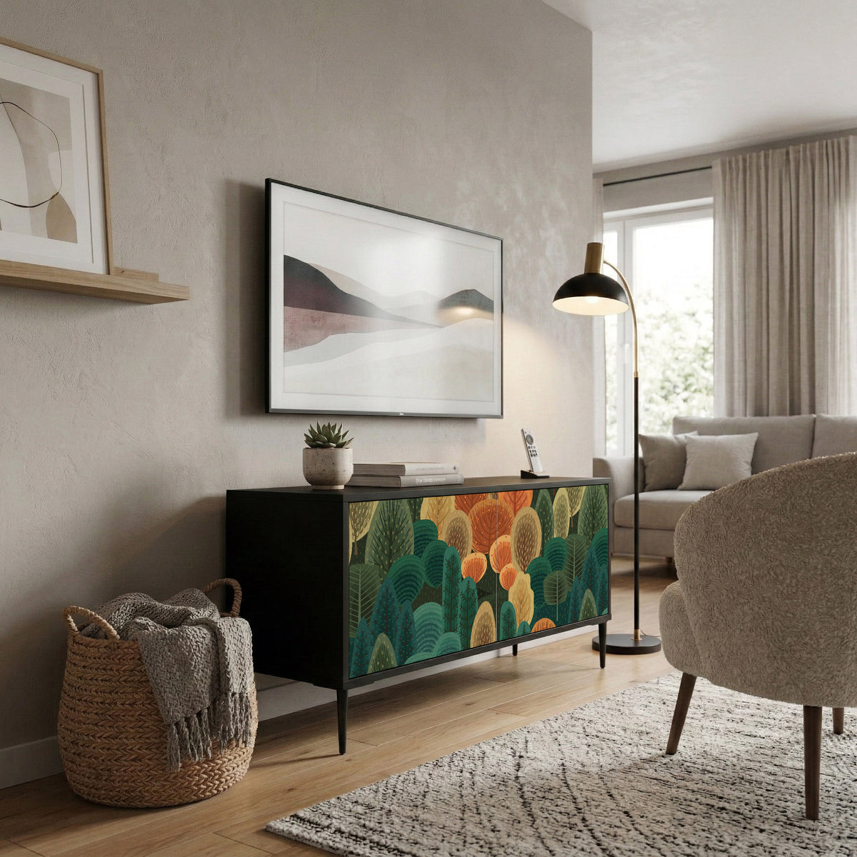 AUTUMN KALEIDOSCOPE Mueble de TV Compacto de 2 puertas