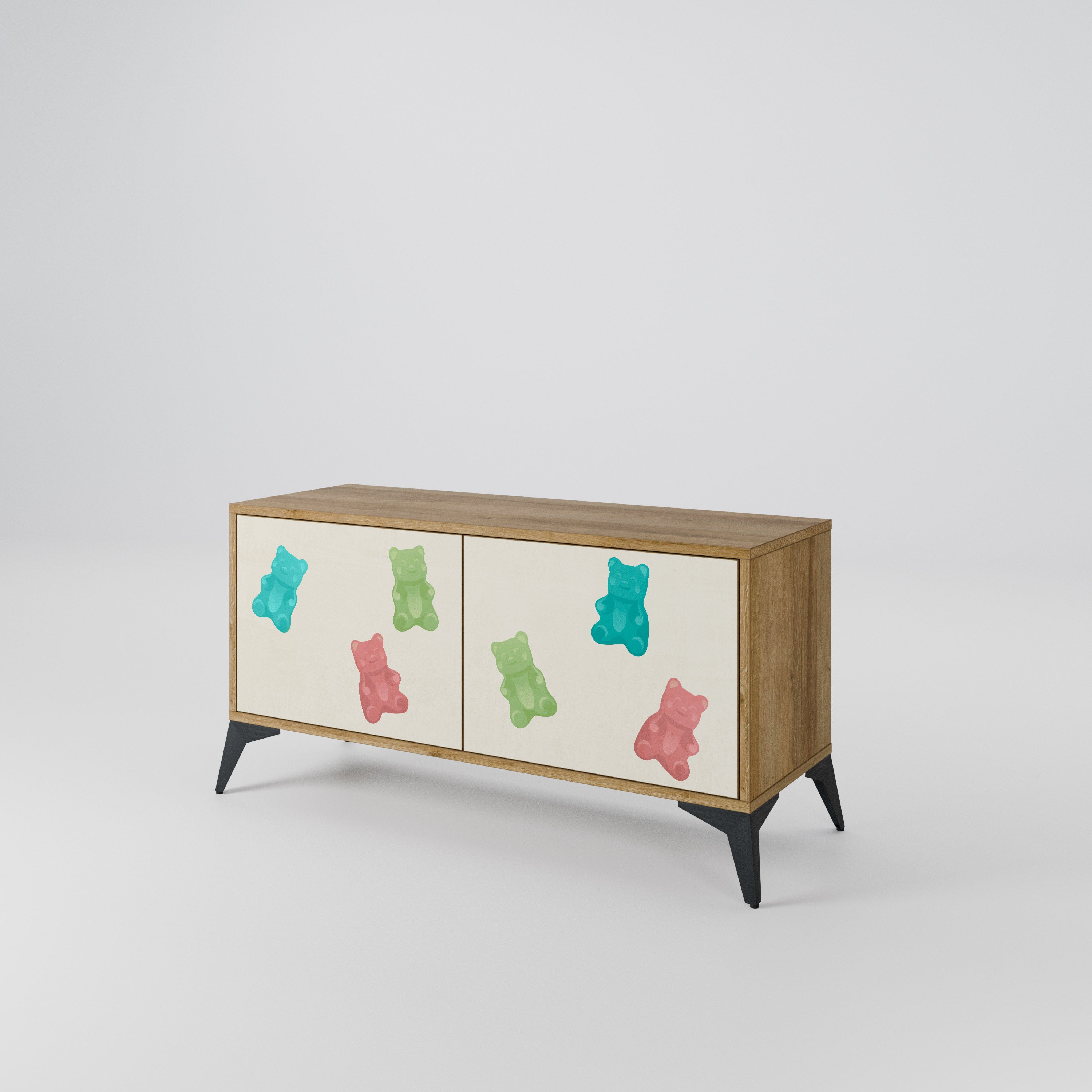 GUMMY BEARS Kompakt TV-bänk med 2 dörrar