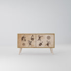 AFRICAN STYLE Mobile TV Compatto a 2 Ante