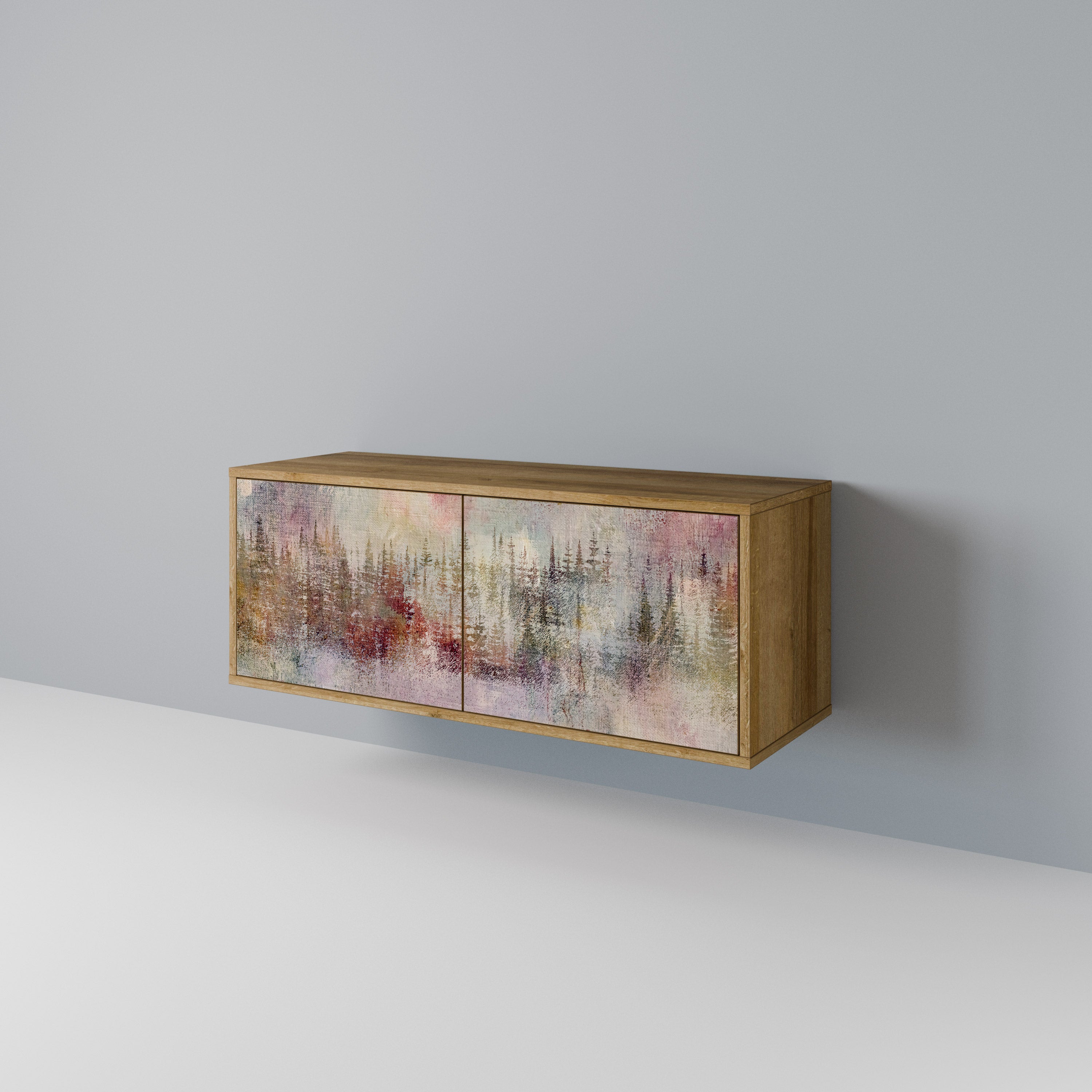 VEILED SUMMIT Kompakt TV-bänk med 2 dörrar