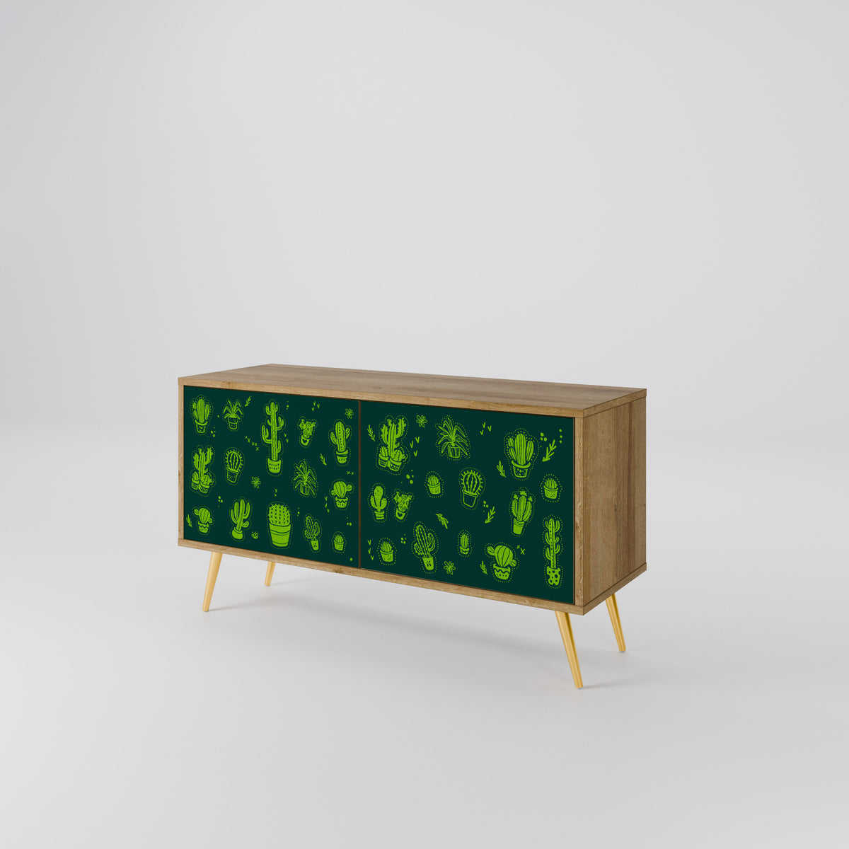 DESERT GREEN Kompaktes 2-türiges TV-Lowboard