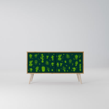 DESERT GREEN Kompaktes 2-türiges TV-Lowboard