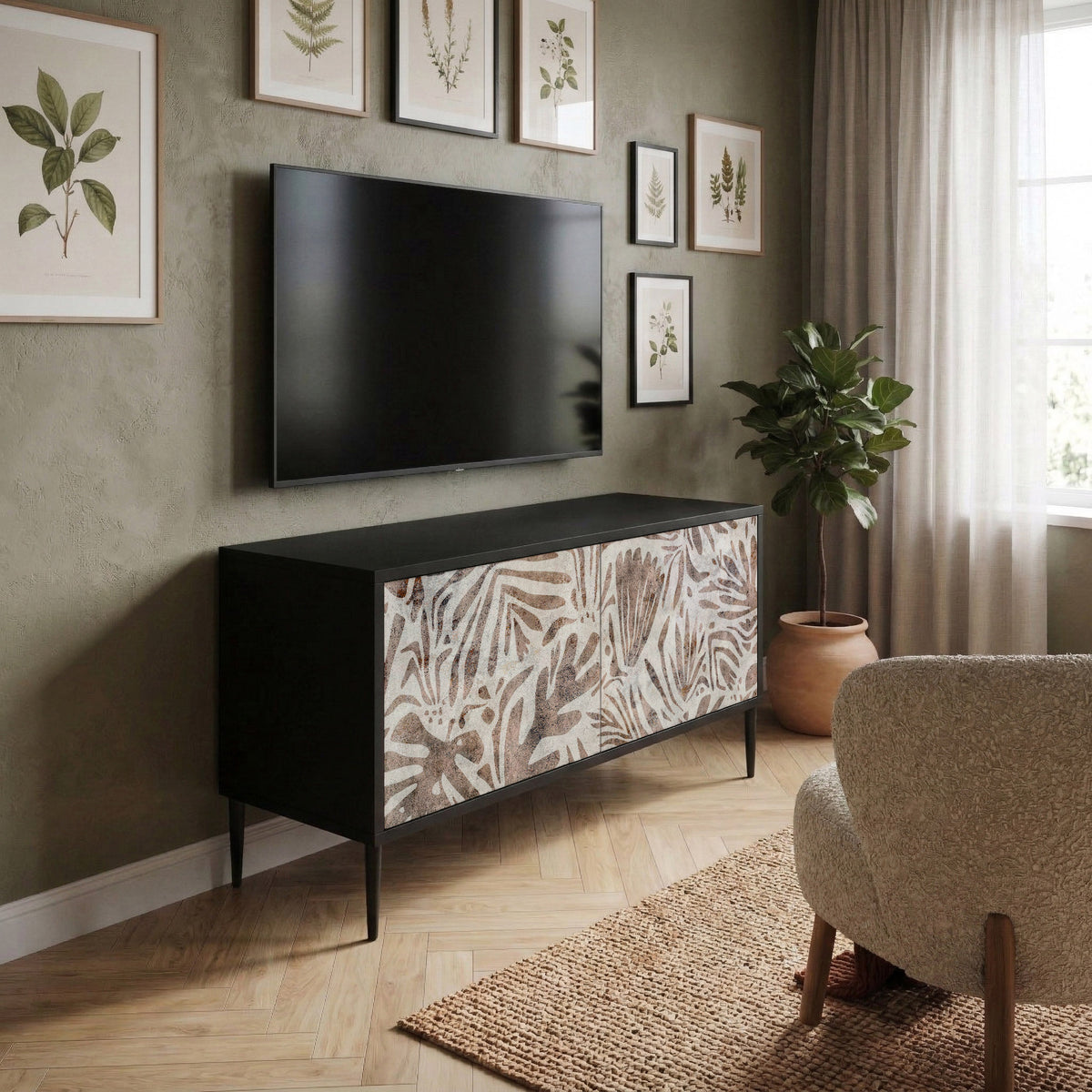 PASSING TIME Compact 2-Door TV Cabinet