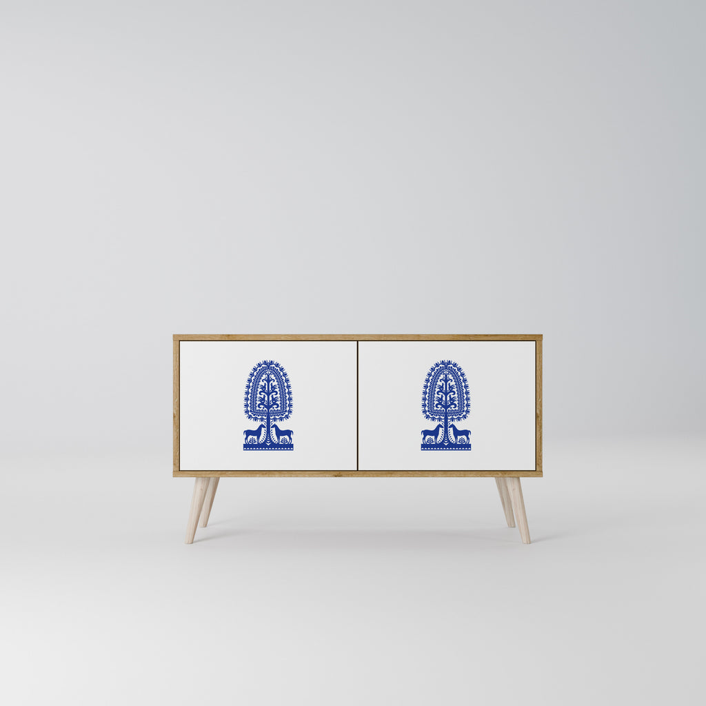 POLISH FOLK ART Mobile TV Compatto a 2 Ante