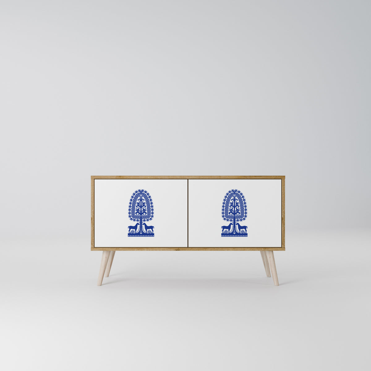 POLISH FOLK ART Mobile TV Compatto a 2 Ante