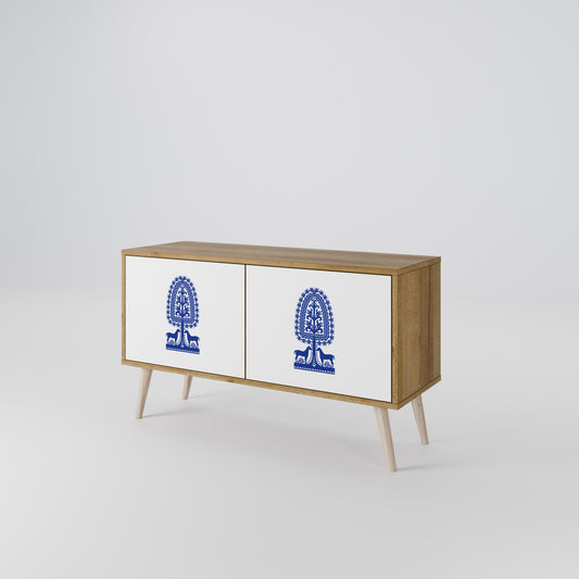 POLISH FOLK ART Kompaktes 2-türiges TV-Lowboard