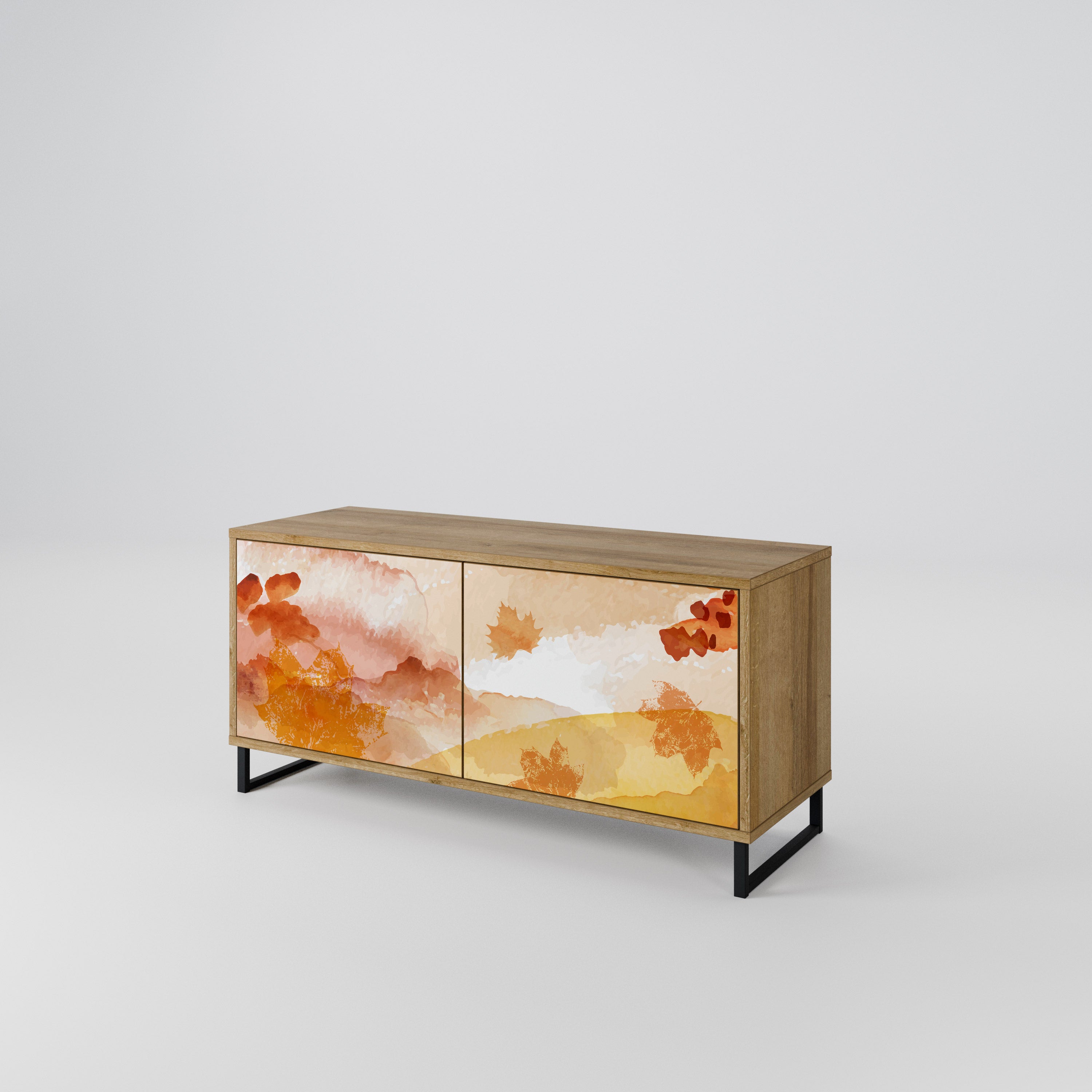 TRACES OF AUTUMN Kompakt TV-bänk med 2 dörrar