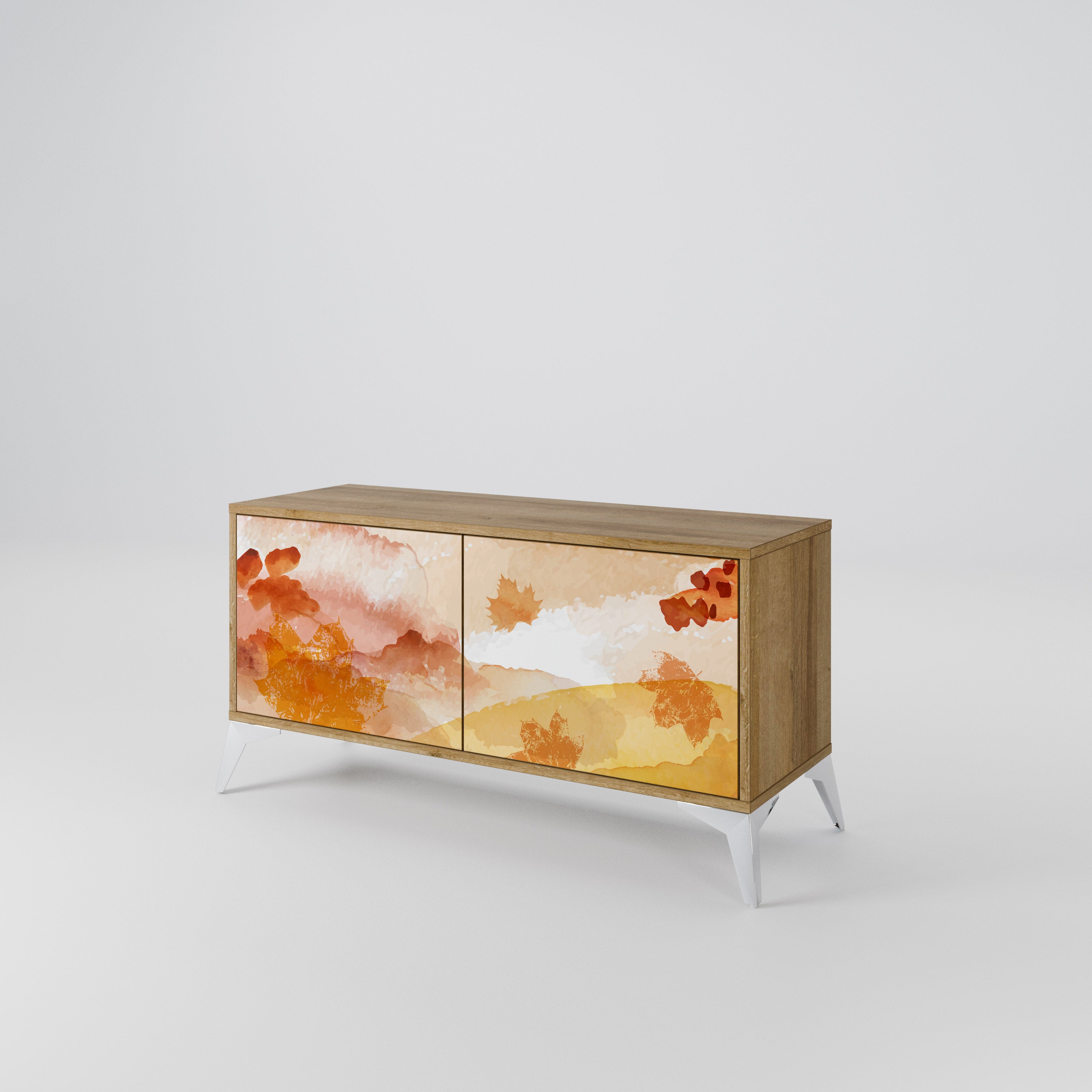 TRACES OF AUTUMN Kompakt TV-bänk med 2 dörrar