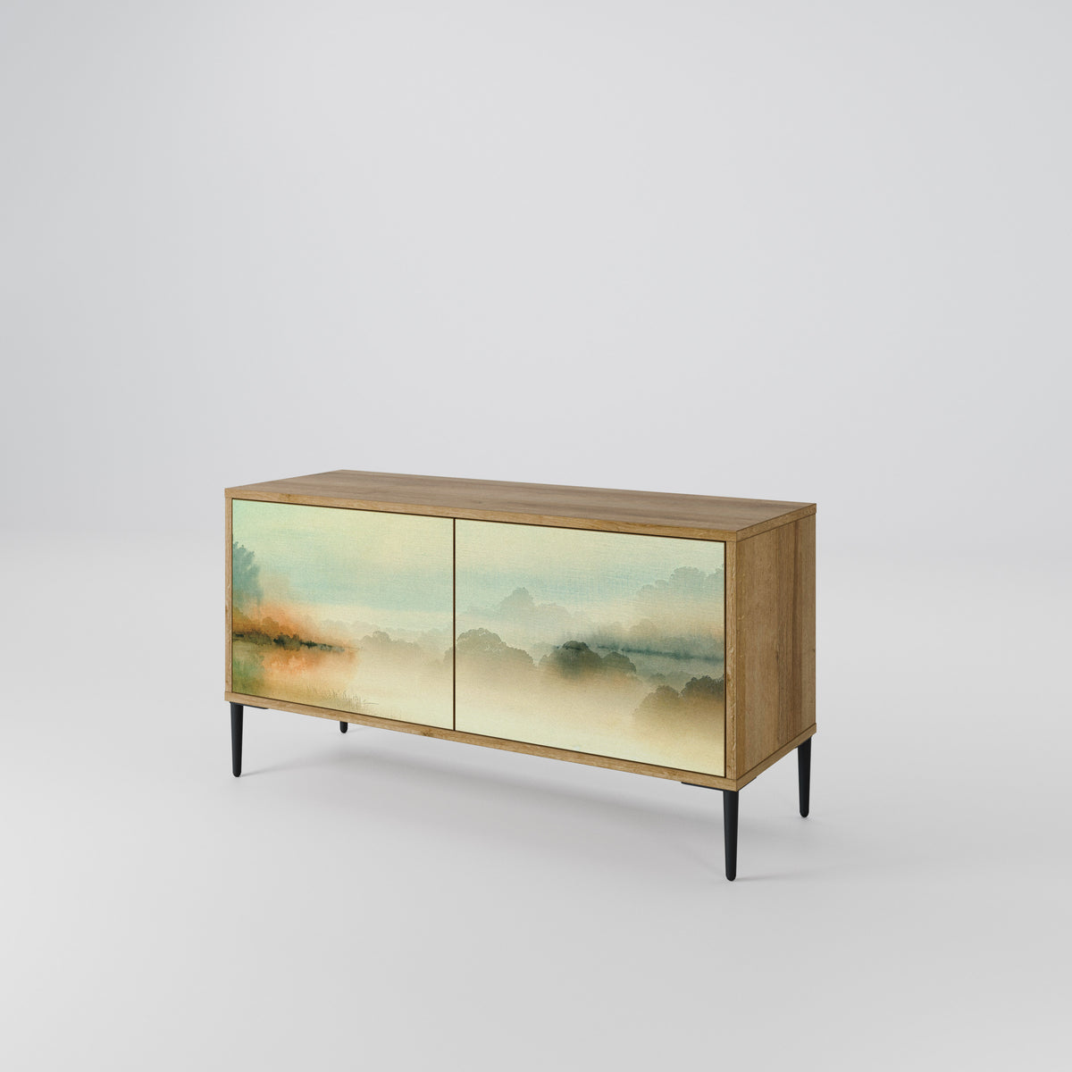 MORNING BY THE LAKE Mueble de TV Compacto de 2 puertas