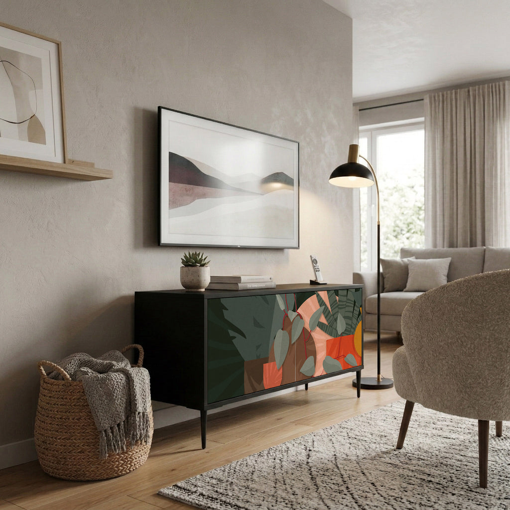 TROPICAL COMPOSITION Kompaktes 2-türiges TV-Lowboard