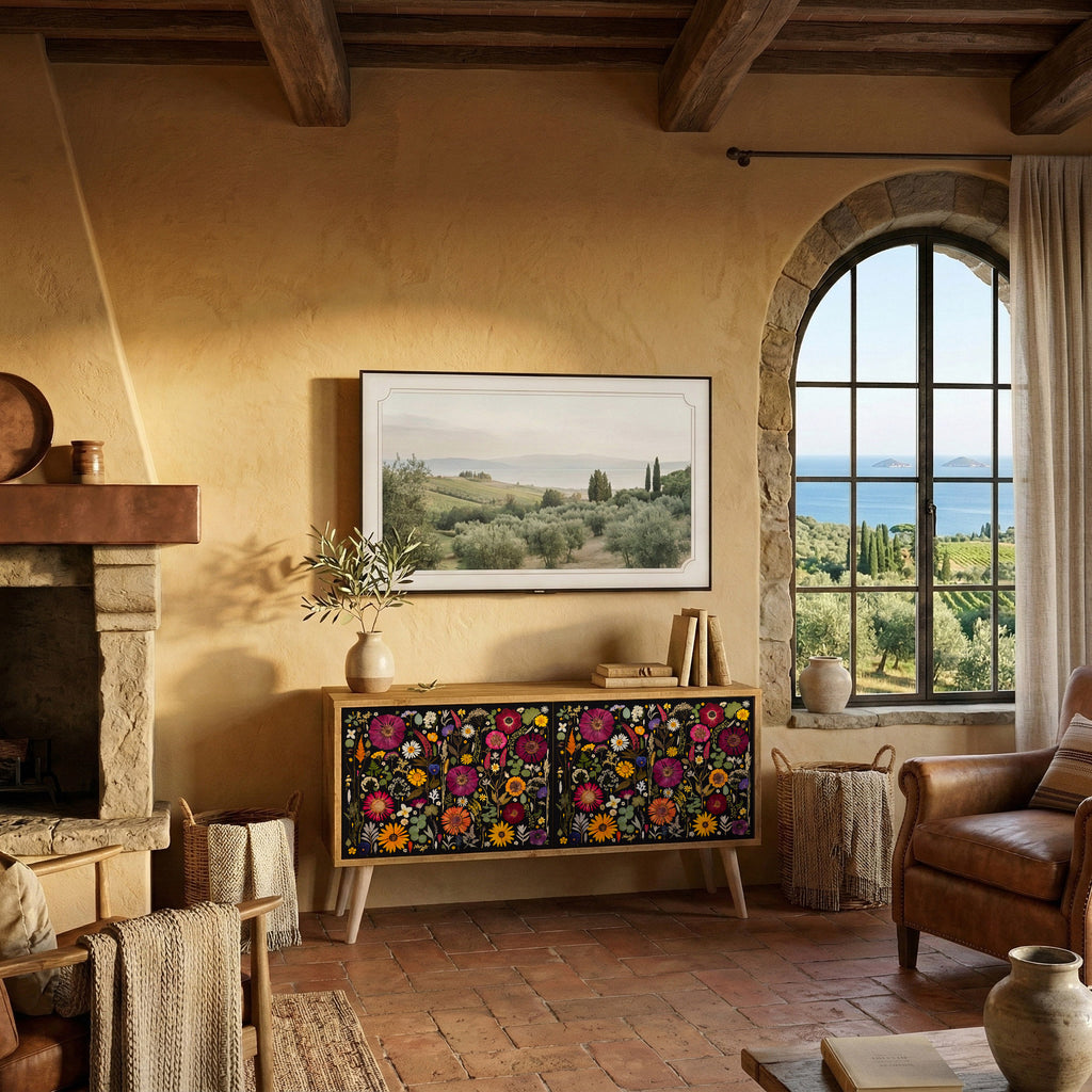 MIDNIGHT GARDEN Mobile TV Compatto a 2 Ante