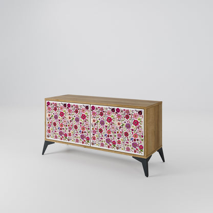 PETAL GARDEN Kompaktní dvoudveřový TV stolek
