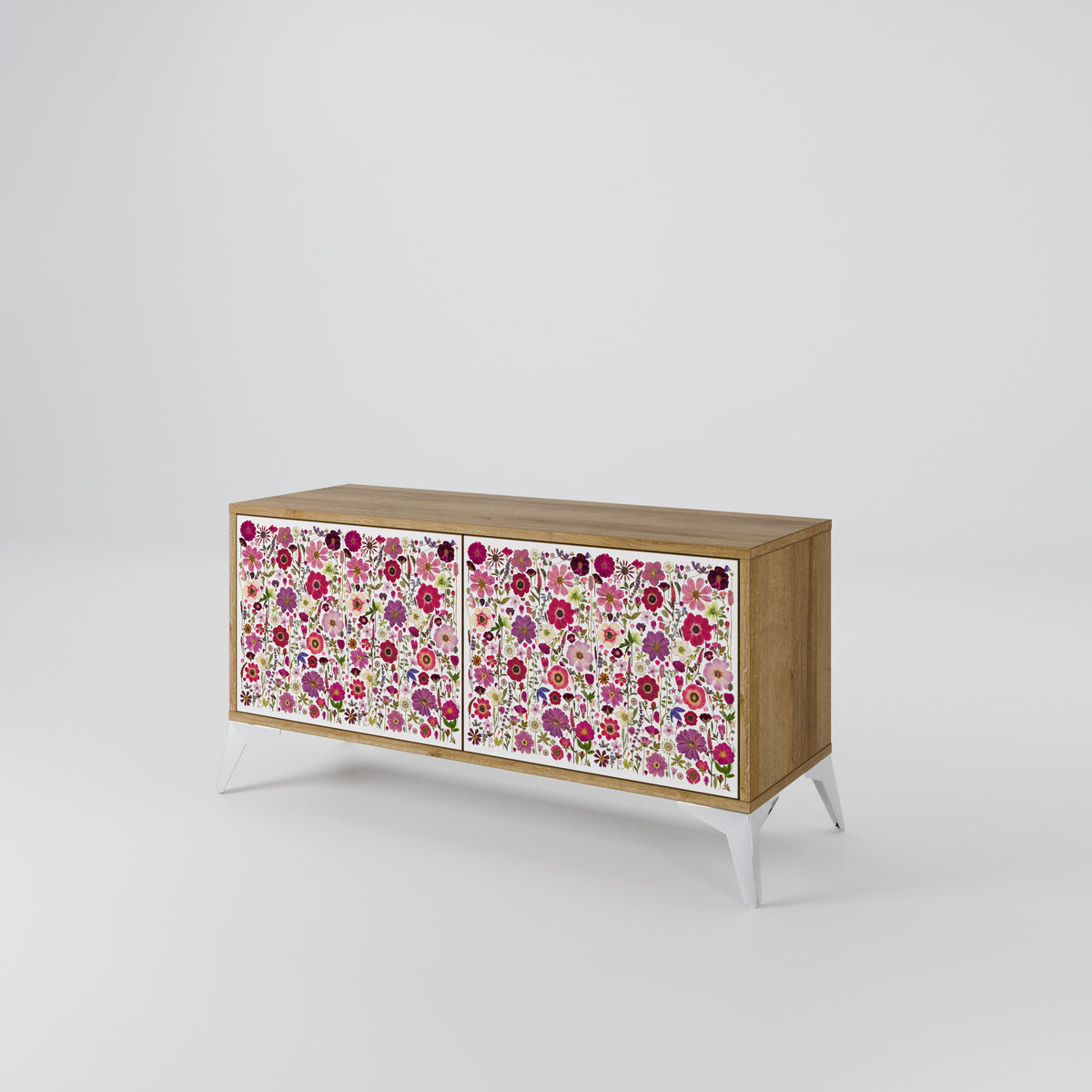 PETAL GARDEN Kompaktní dvoudveřový TV stolek