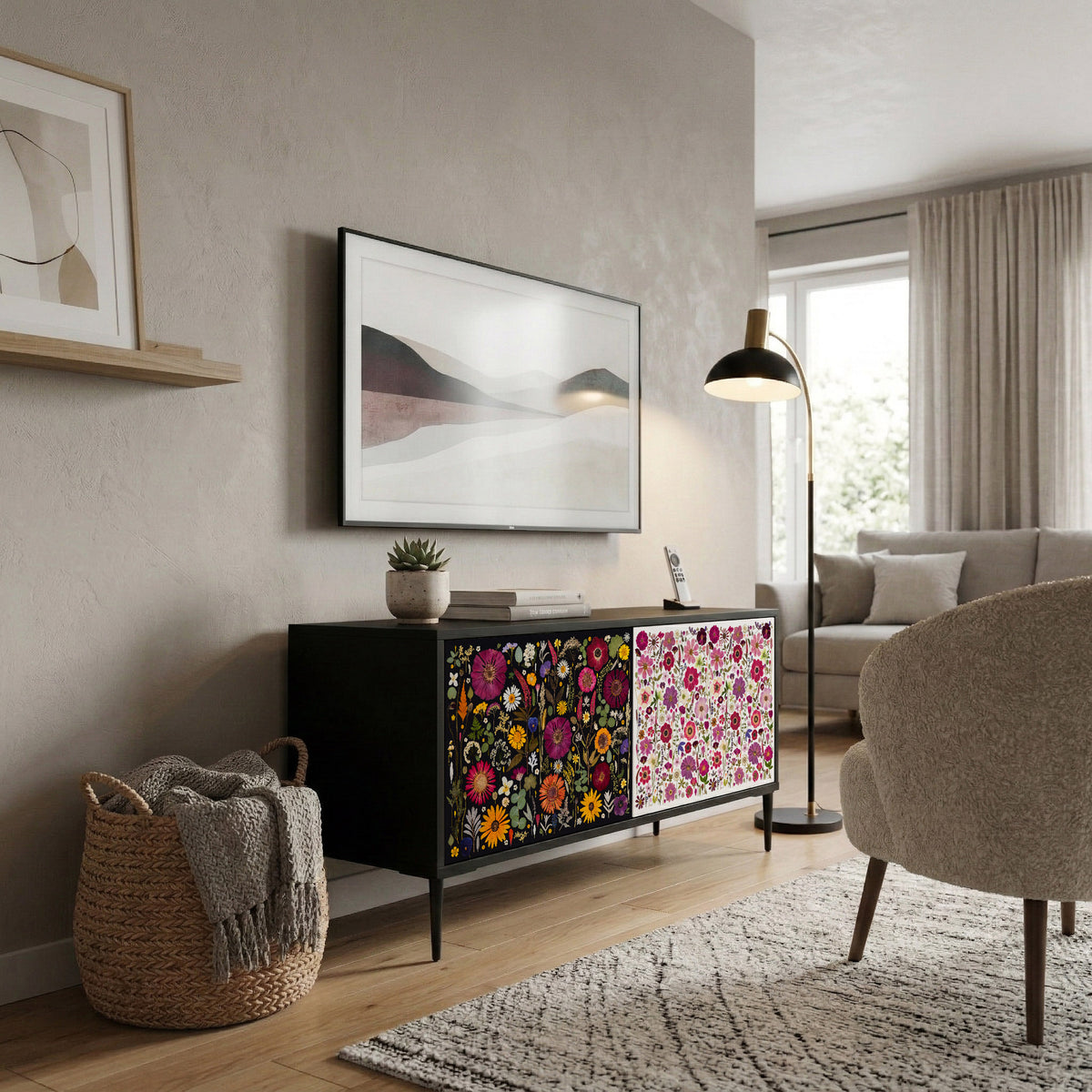 DAYNITE GARDEN Mueble de TV Compacto de 2 puertas