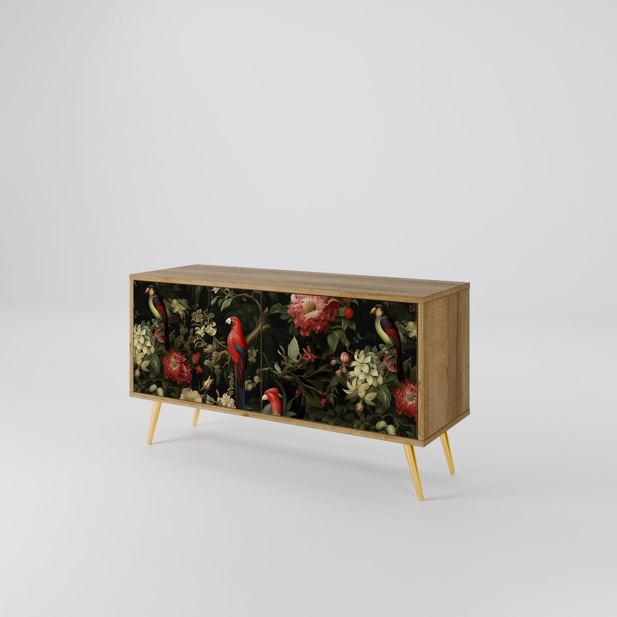 FLORAL FANTASIA Kompakt TV-bänk med 2 dörrar