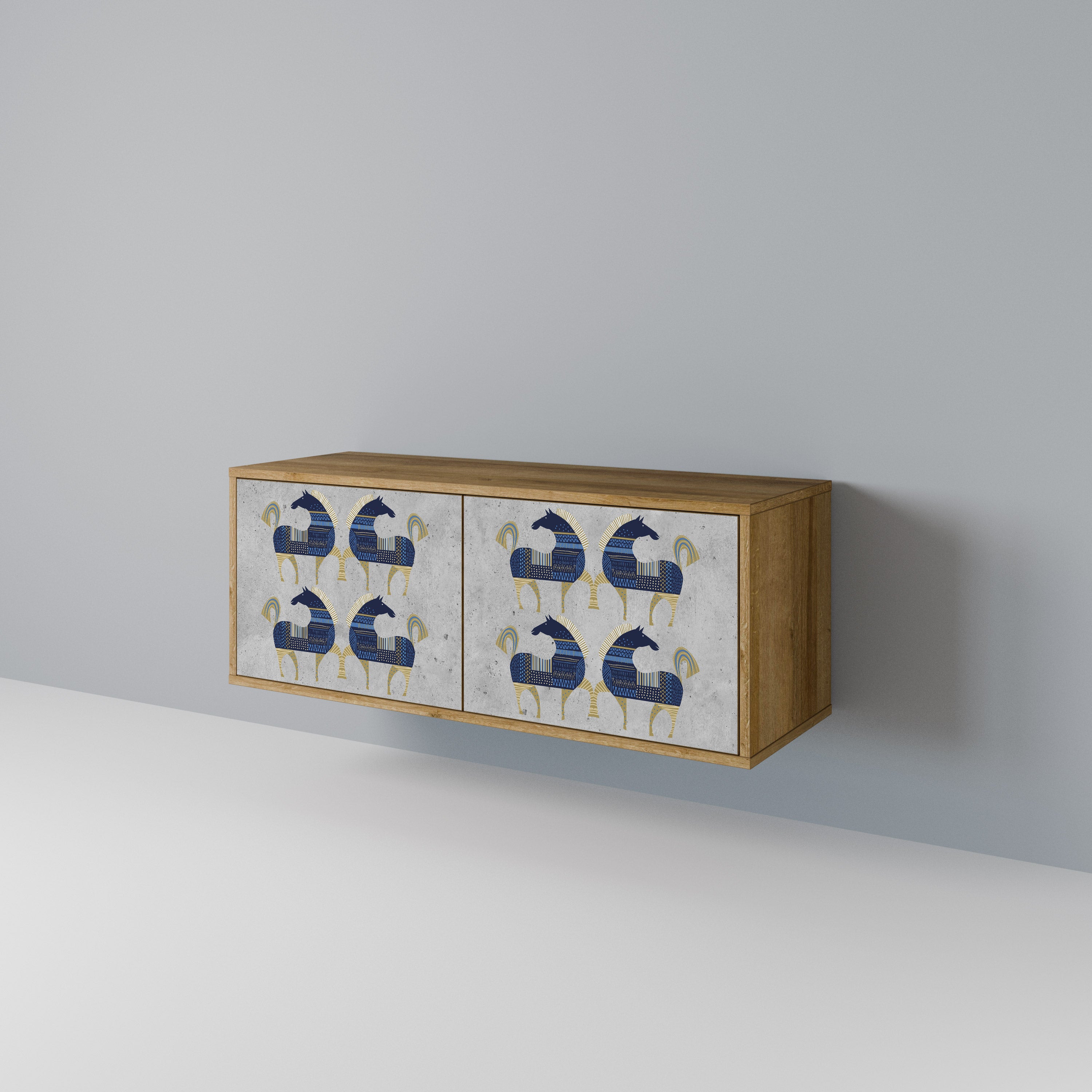 MAJESTIC STEED Kompakt TV-bänk med 2 dörrar