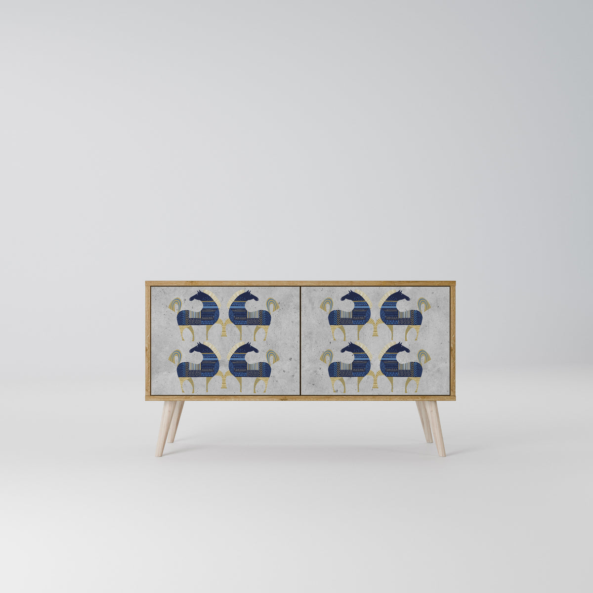 MAJESTIC STEED Compact 2-Door TV Cabinet