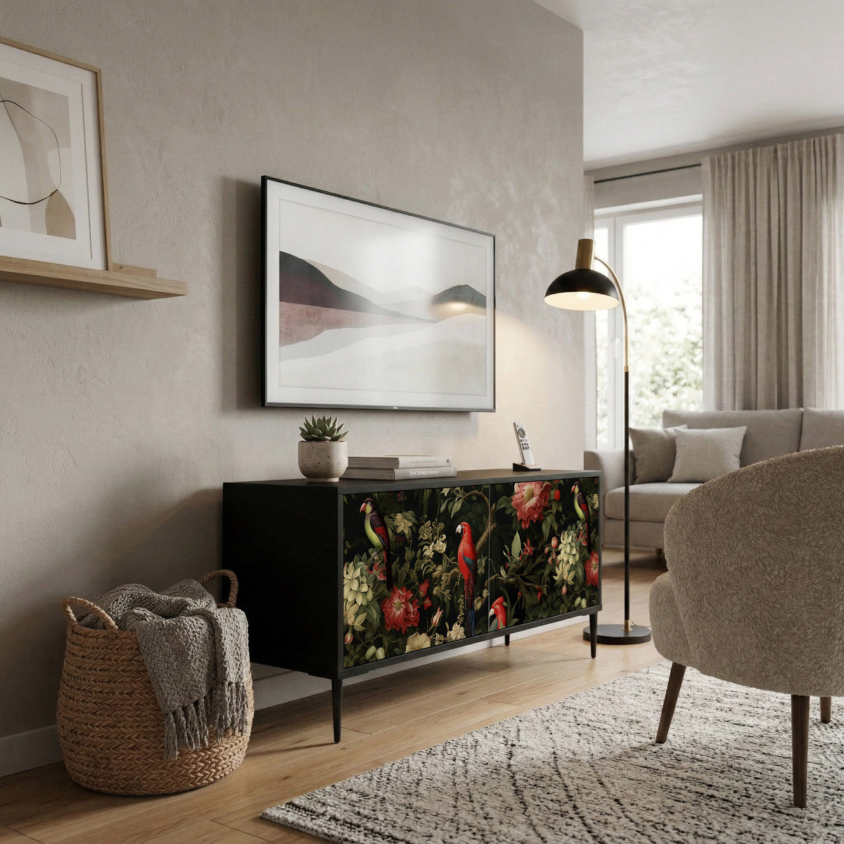 AVIAN GREENERY Kompaktní dvoudveřový TV stolek