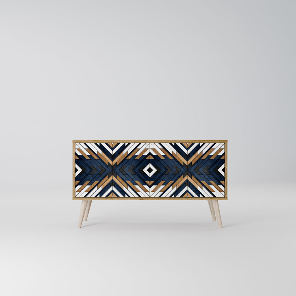 ARTFUL GEOMETRY Kompaktes 2-türiges TV-Lowboard