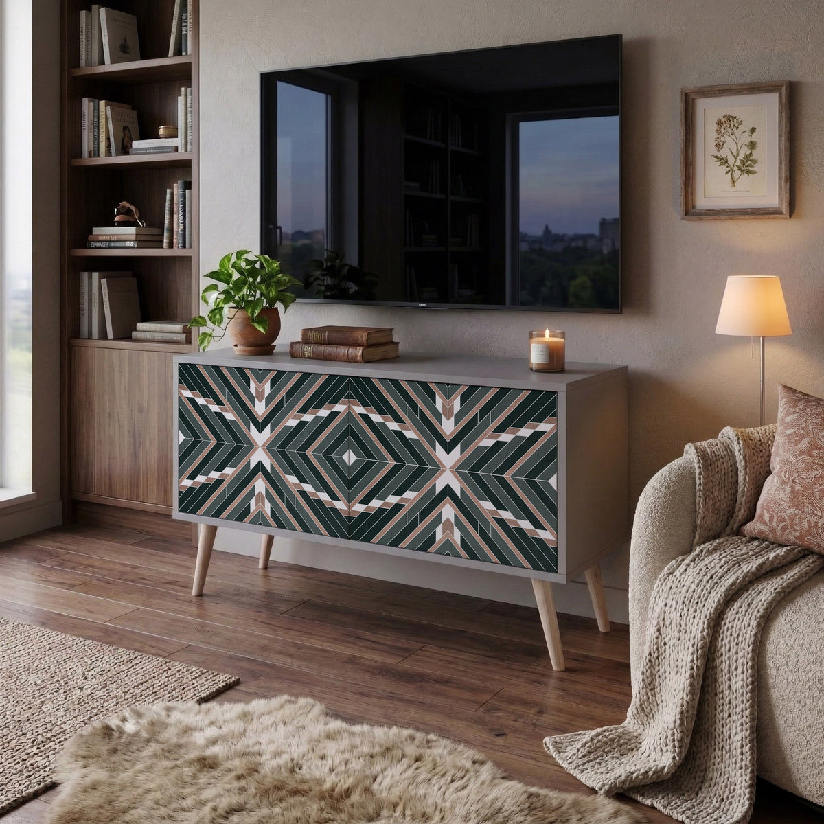 DIMENSION DELIGHTS Kompaktní dvoudveřový TV stolek
