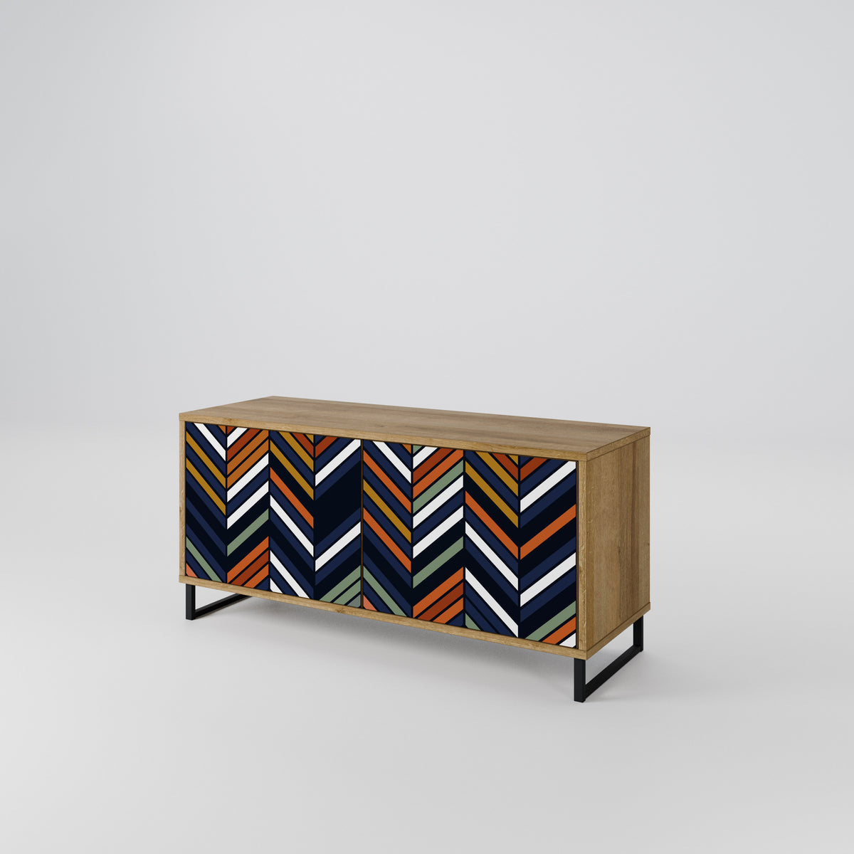 VIBRANT PATCHWORK Kompakt TV-bänk med 2 dörrar