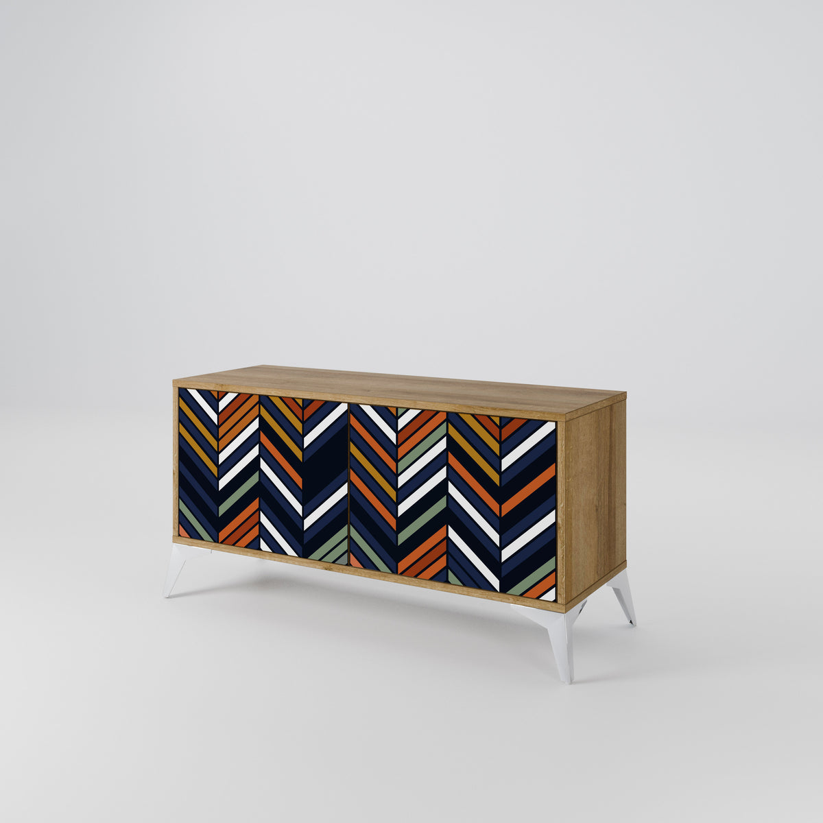 VIBRANT PATCHWORK Kompakt TV-bänk med 2 dörrar