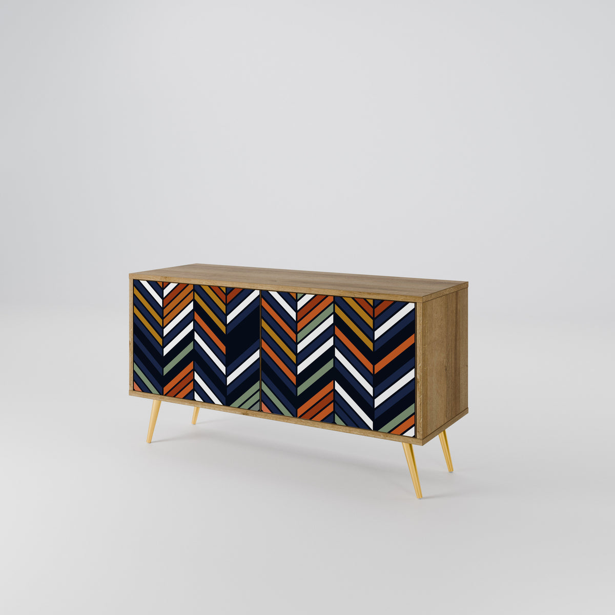 VIBRANT PATCHWORK Kompakt TV-bänk med 2 dörrar