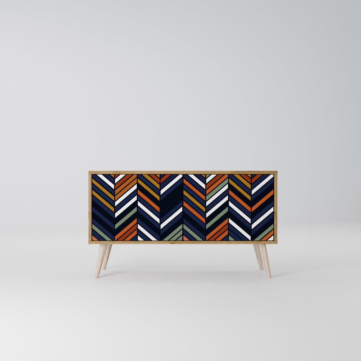 VIBRANT PATCHWORK Kompakt TV-bänk med 2 dörrar