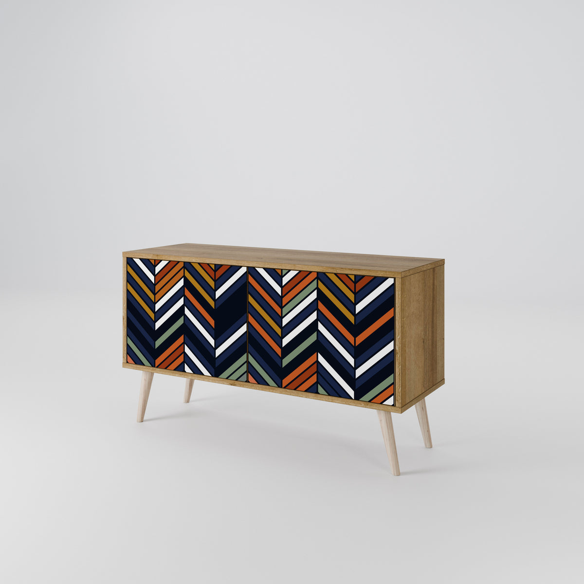 VIBRANT PATCHWORK Kompakt TV-bänk med 2 dörrar