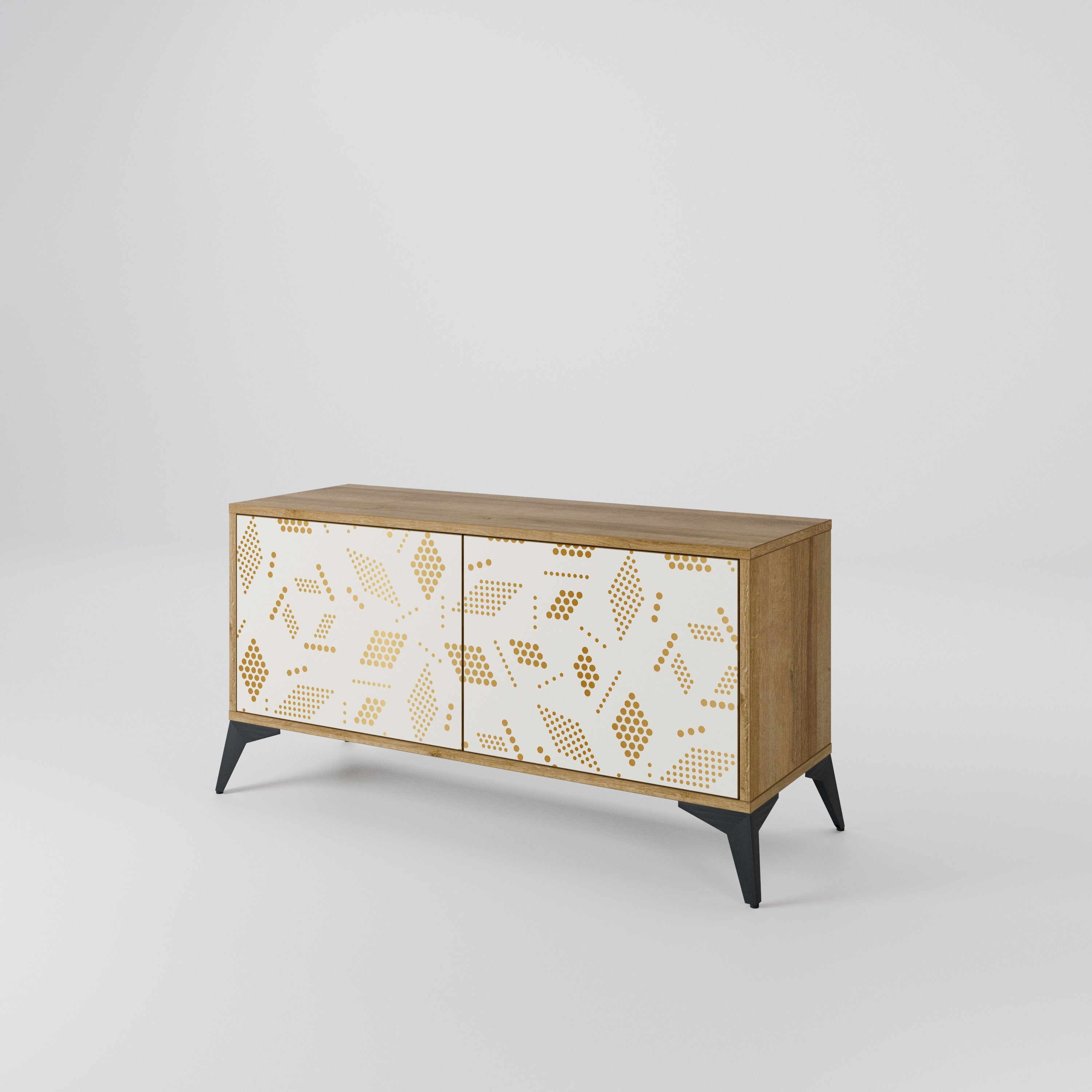 SPOTTED DAZE Kompakt TV-bänk med 2 dörrar