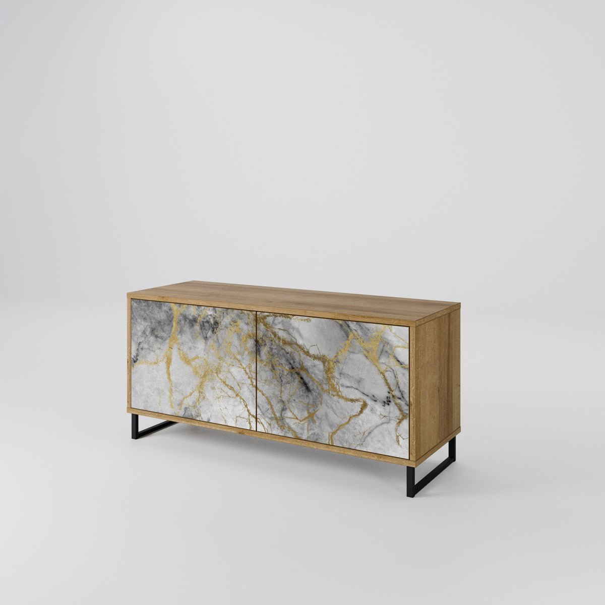 TIMELESS GLIDE Kompakt TV-bänk med 2 dörrar