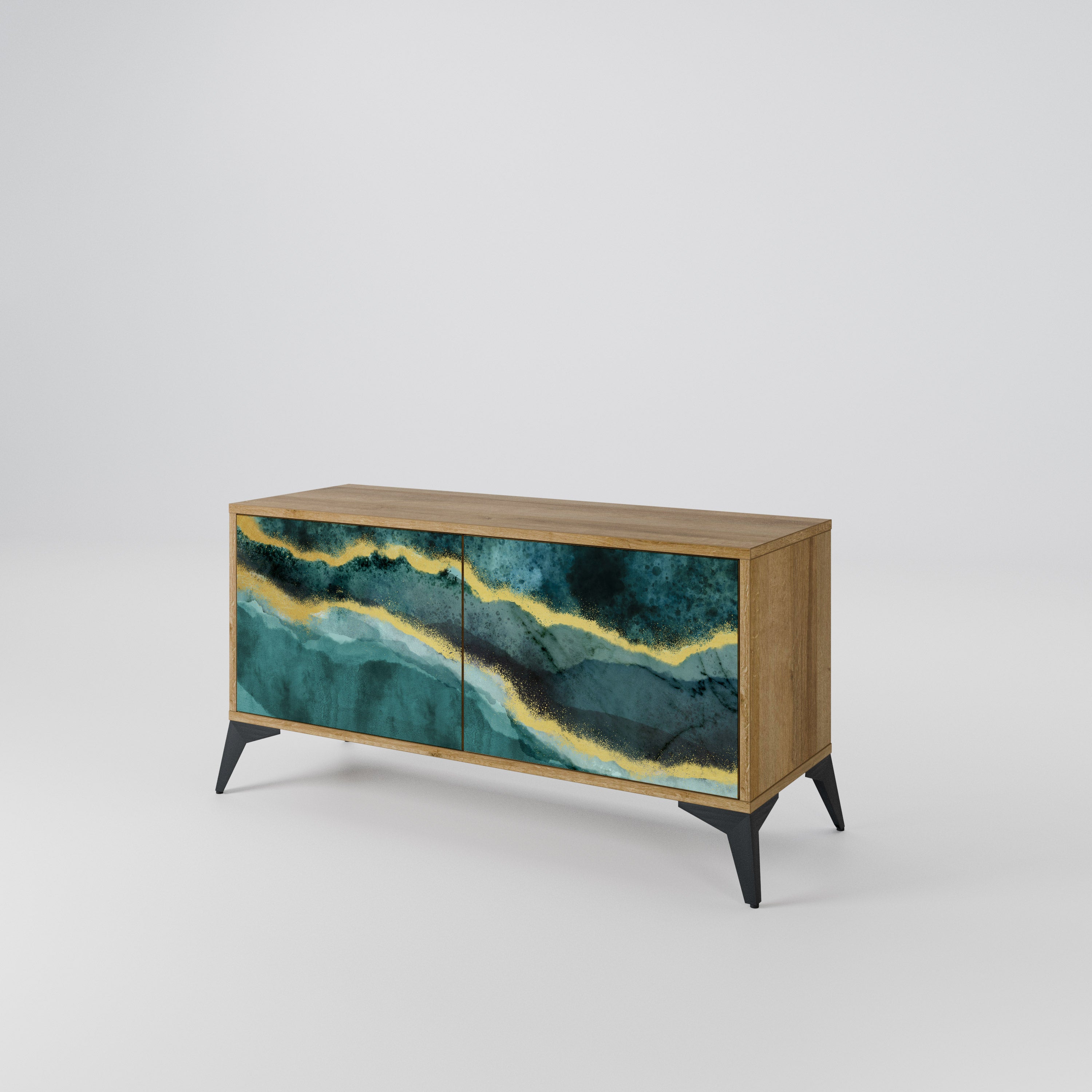 GOLDRUSH ODYSSEY Kompakt TV-bänk med 2 dörrar