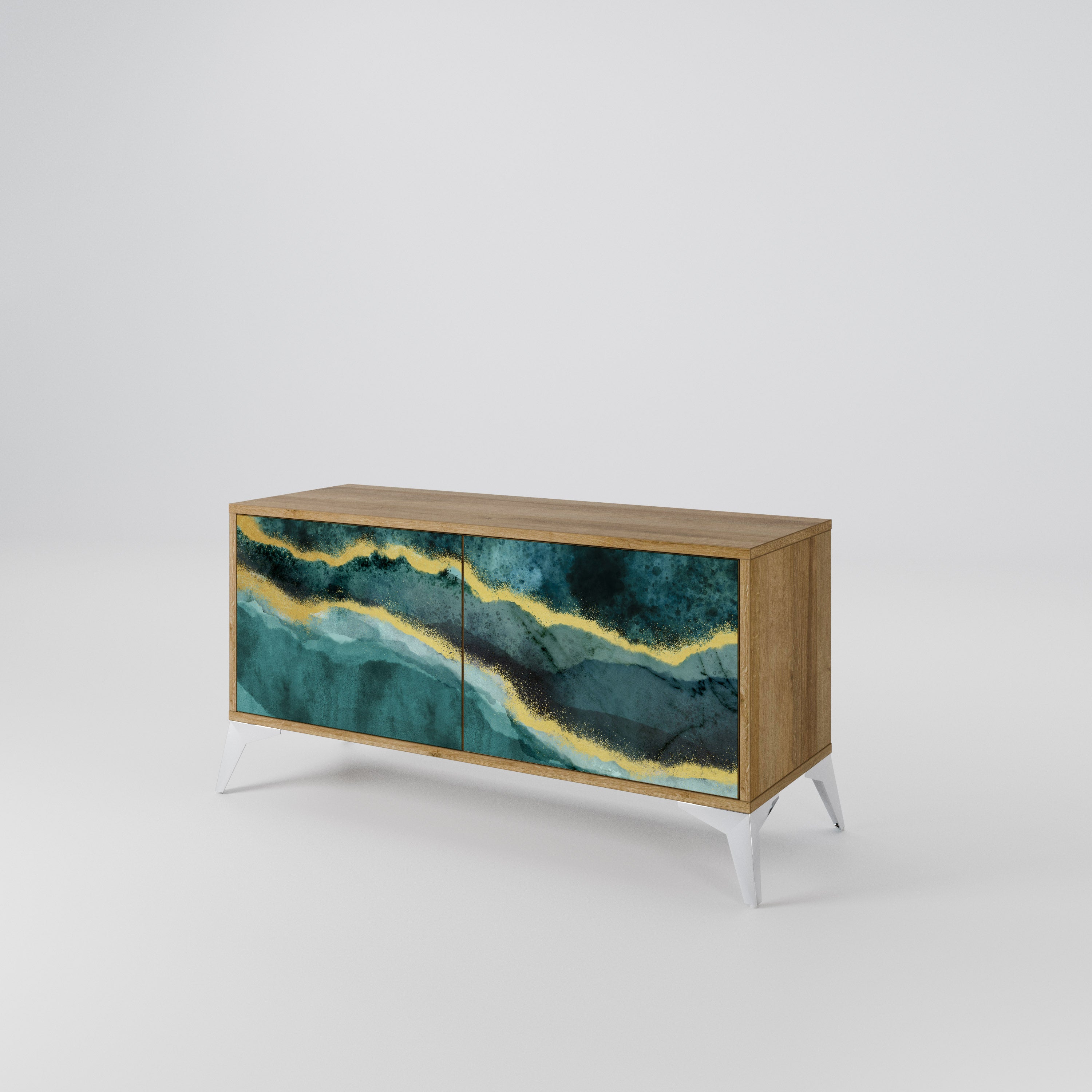 GOLDRUSH ODYSSEY Kompakt TV-bänk med 2 dörrar