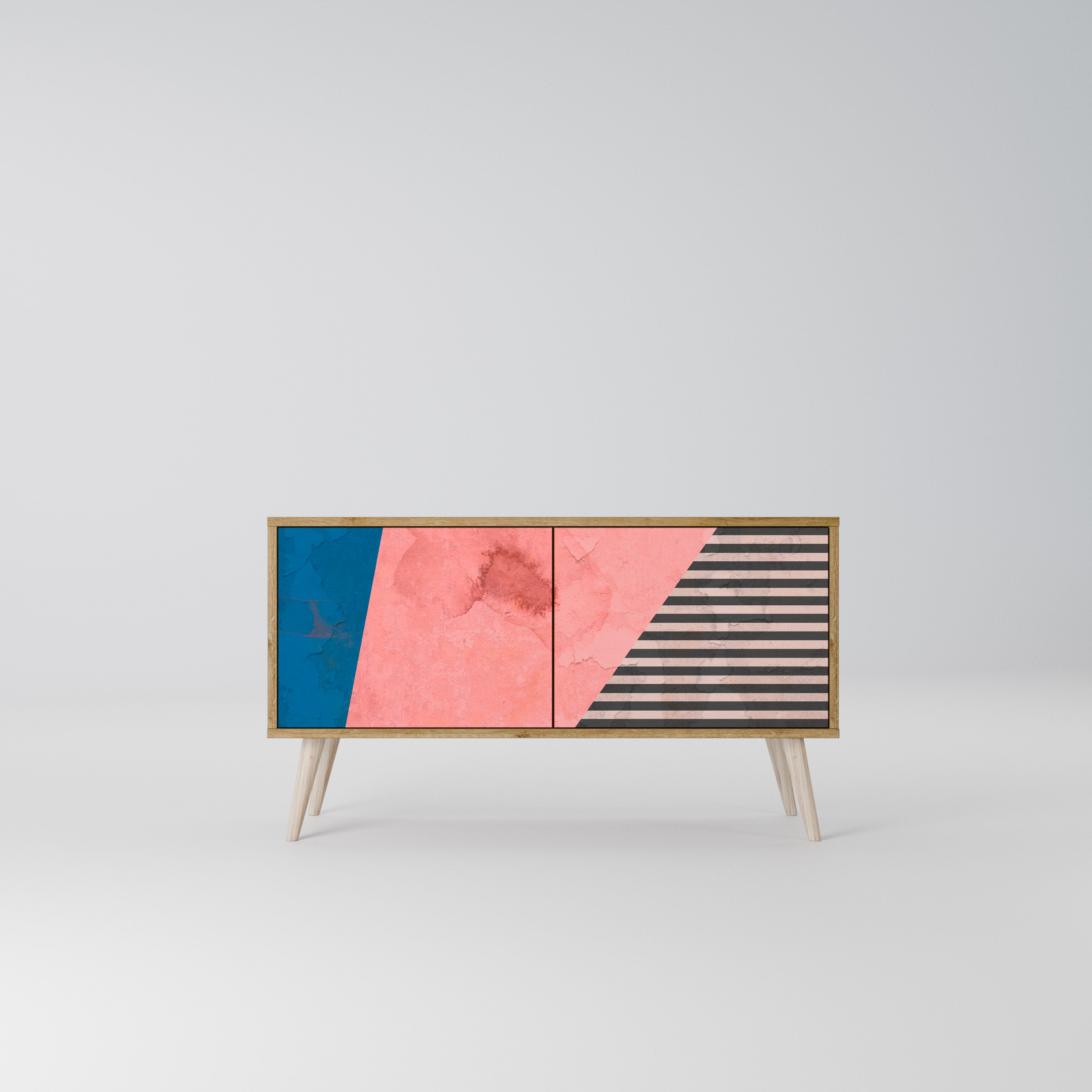 GLAMOROUS STRIPE Kompaktes 2-türiges TV-Lowboard