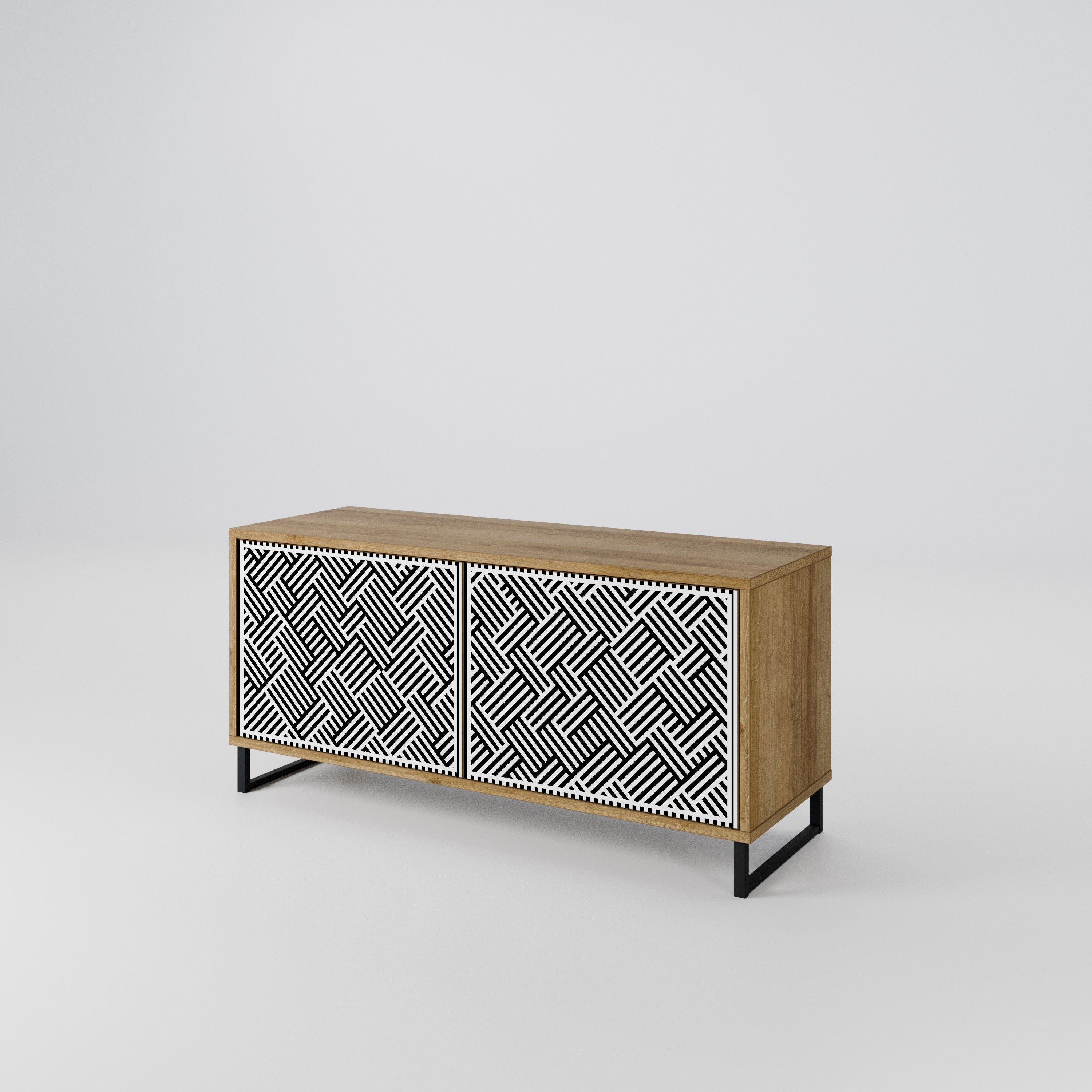 TEMPORARY SEQUENCE Kompakt TV-bänk med 2 dörrar