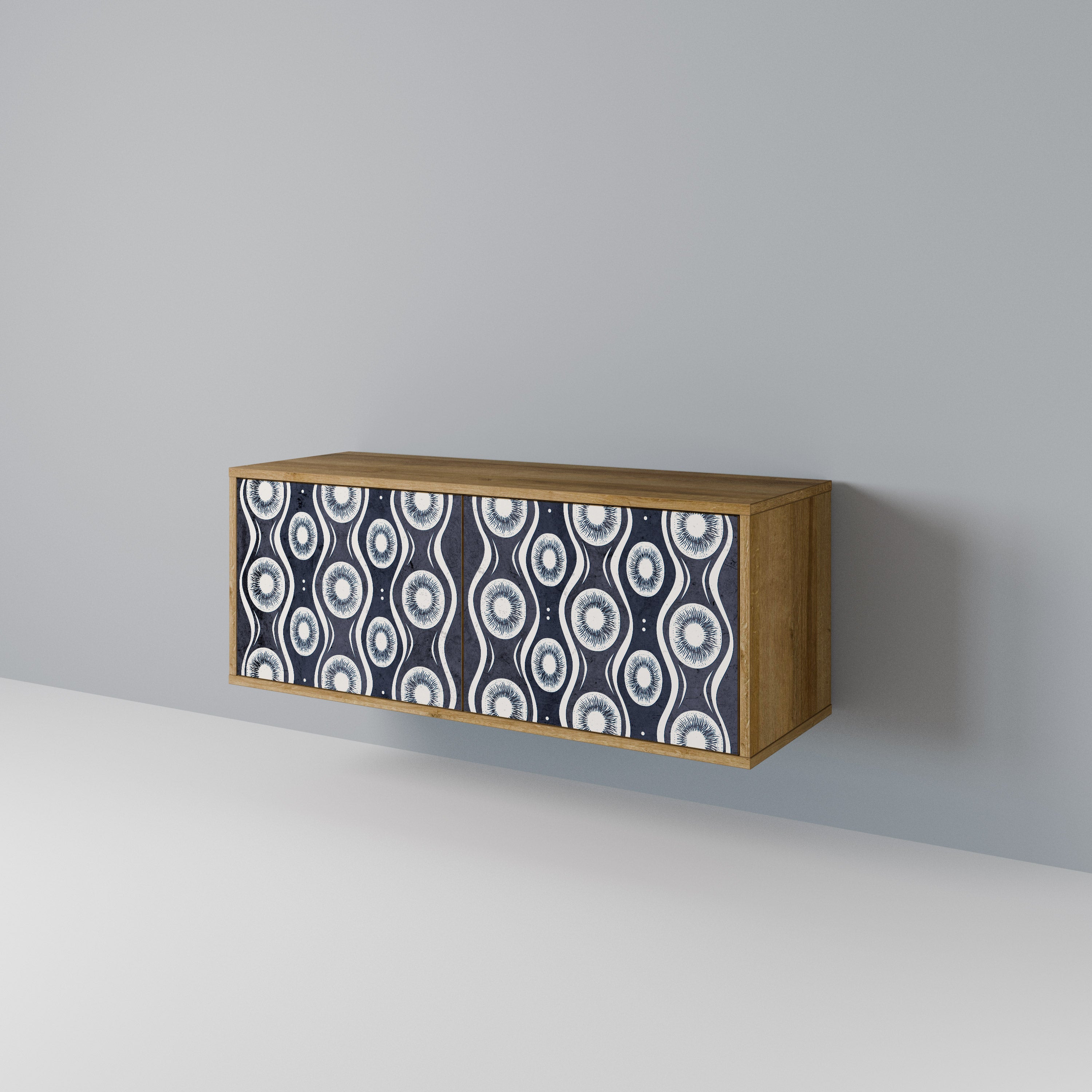 GRAPHITE EYES Kompakt TV-bänk med 2 dörrar