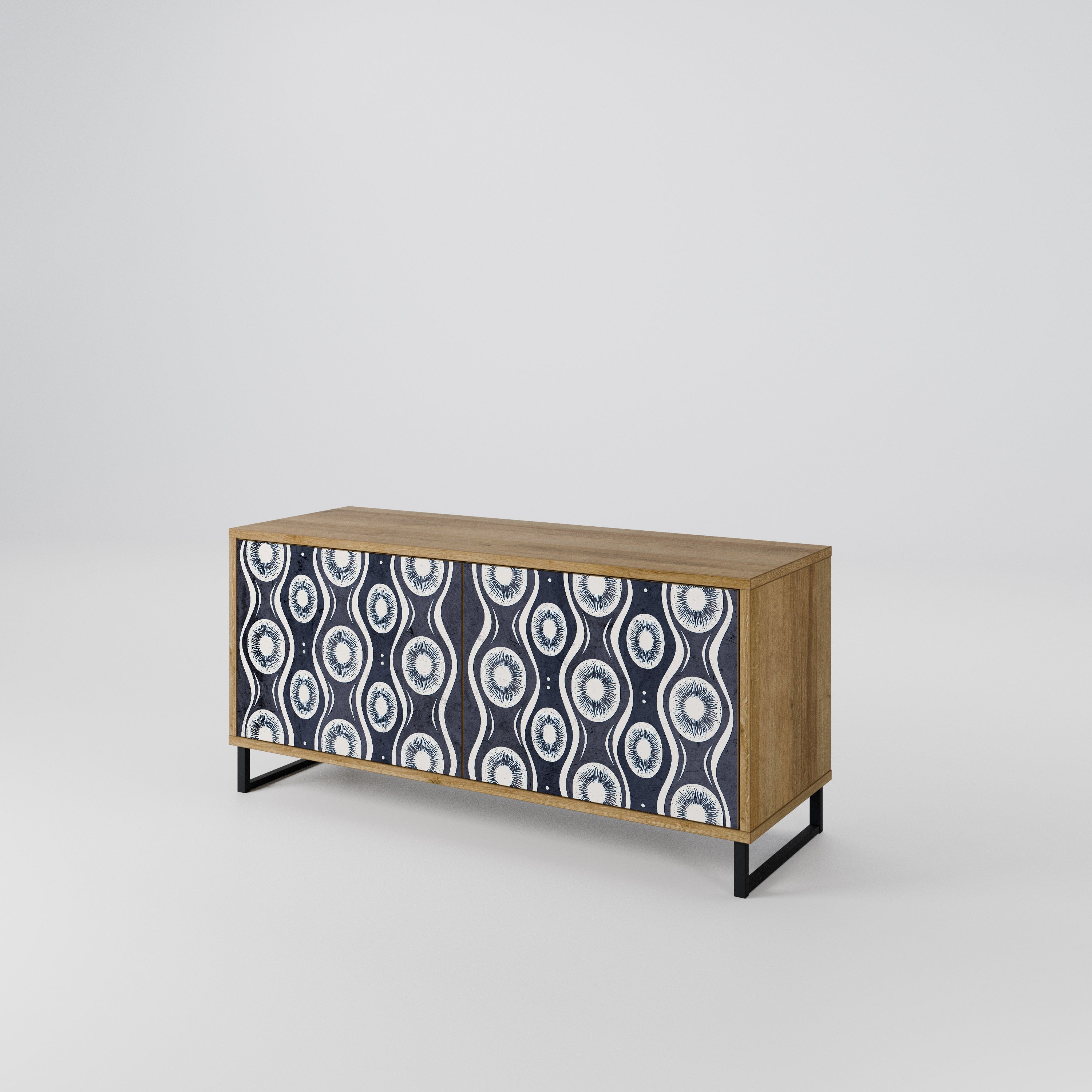 GRAPHITE EYES Kompakt TV-bänk med 2 dörrar