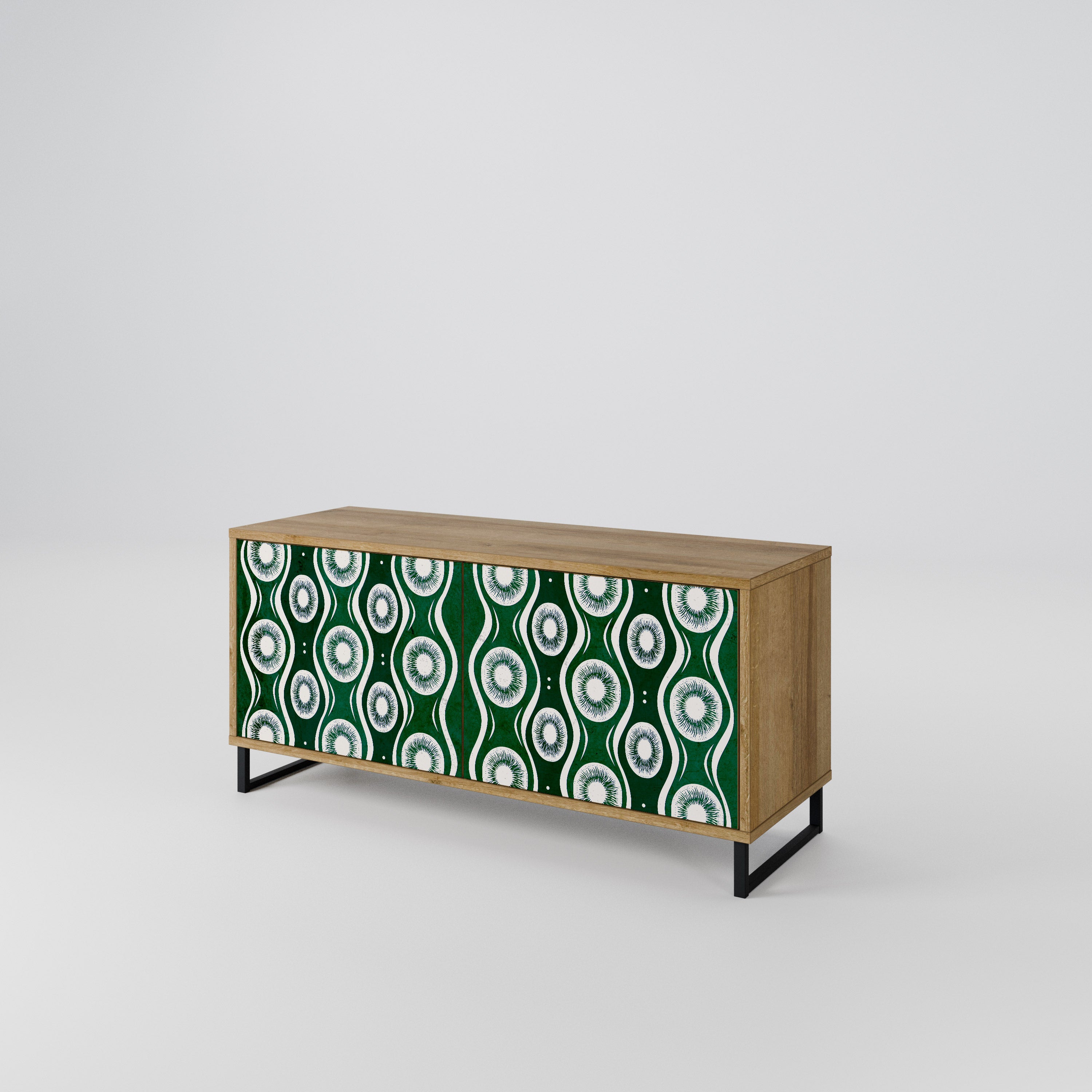 GREEN EYES Kompakt TV-bänk med 2 dörrar