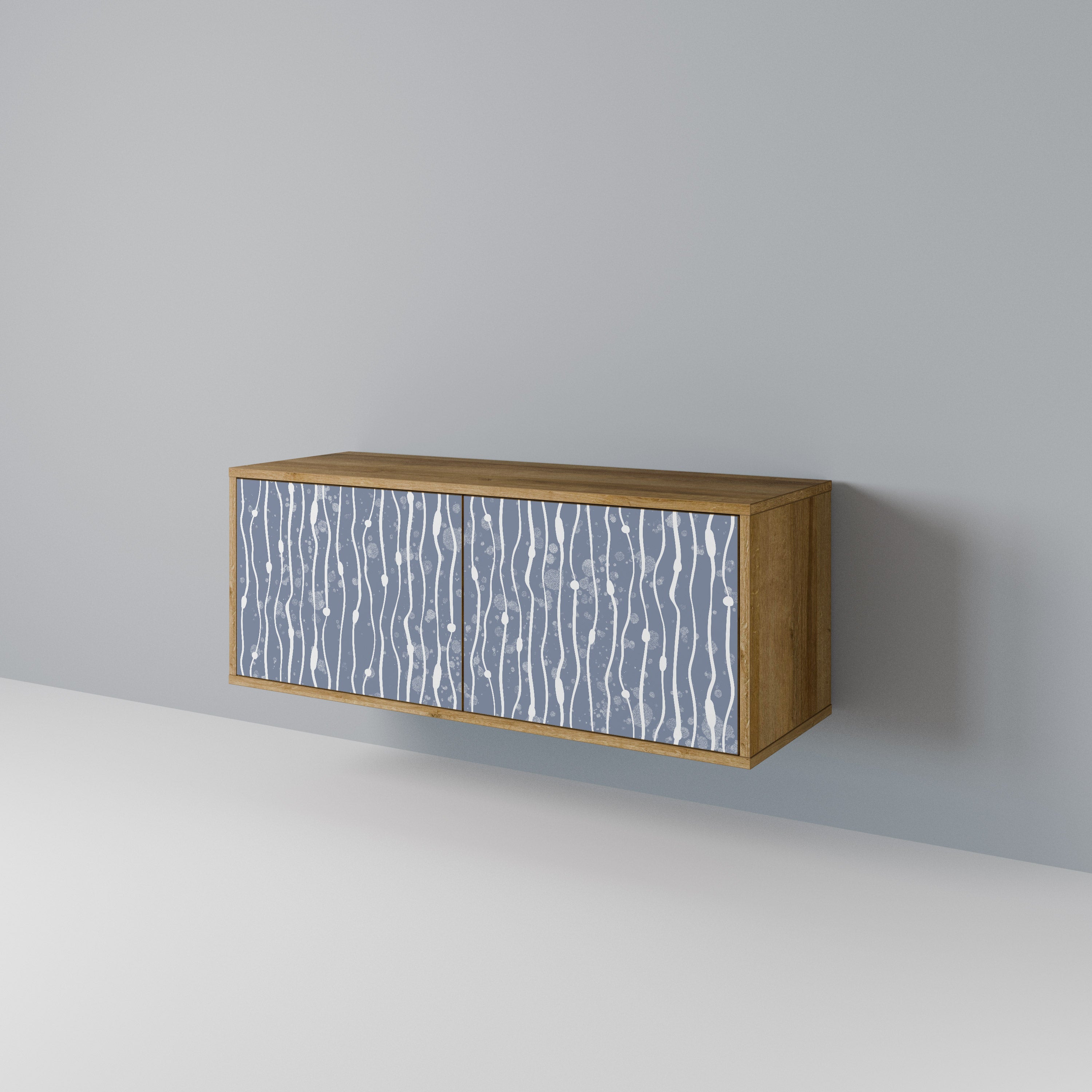 GRAPHITE RAIN Kompakt TV-bänk med 2 dörrar