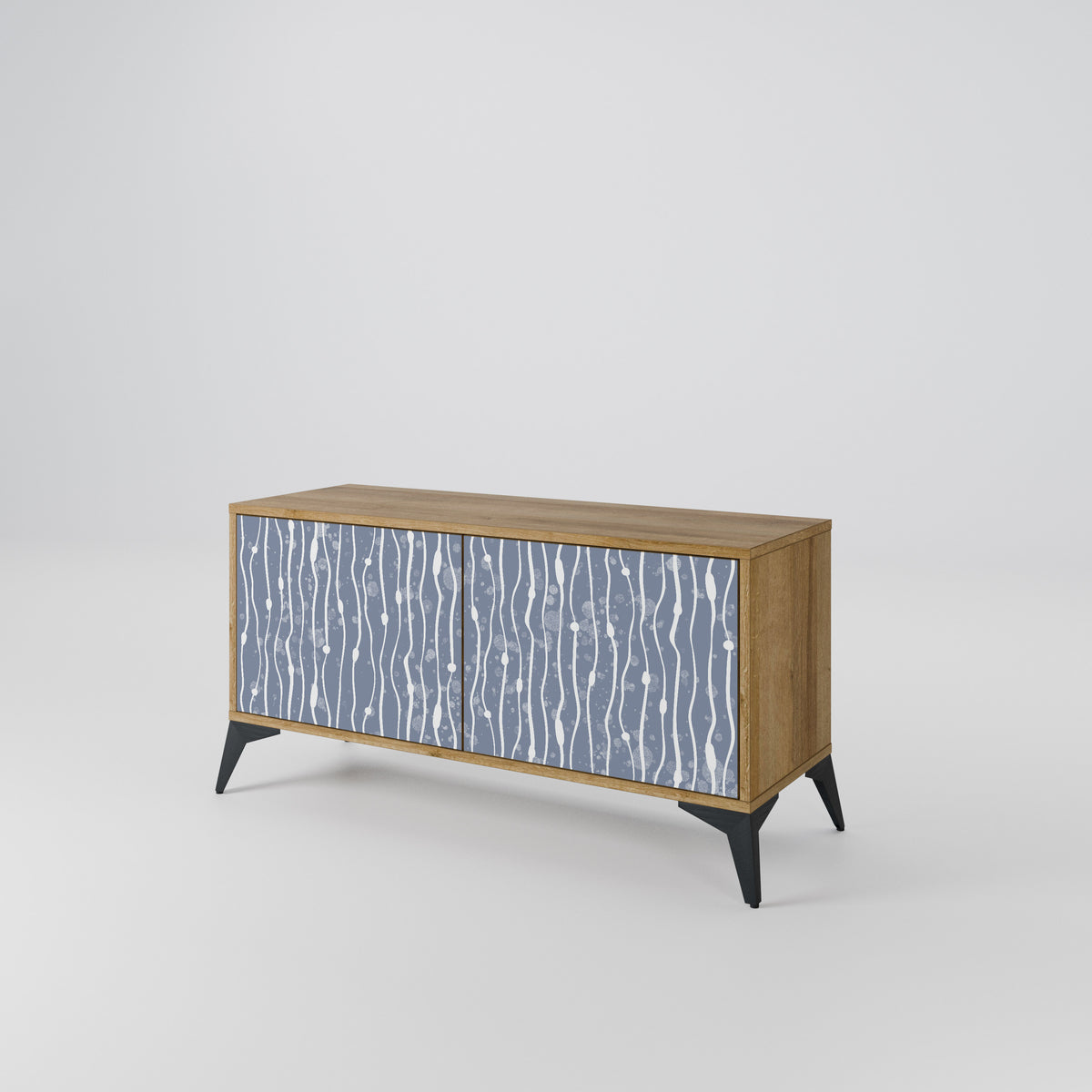 GRAPHITE RAIN Kompakt TV-bänk med 2 dörrar