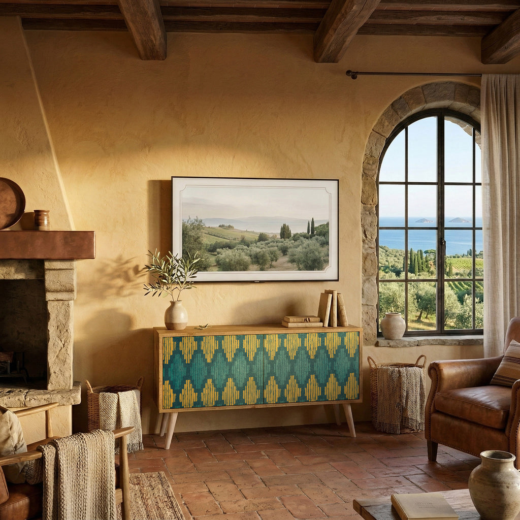 POLYGONS Kompaktes 2-türiges TV-Lowboard