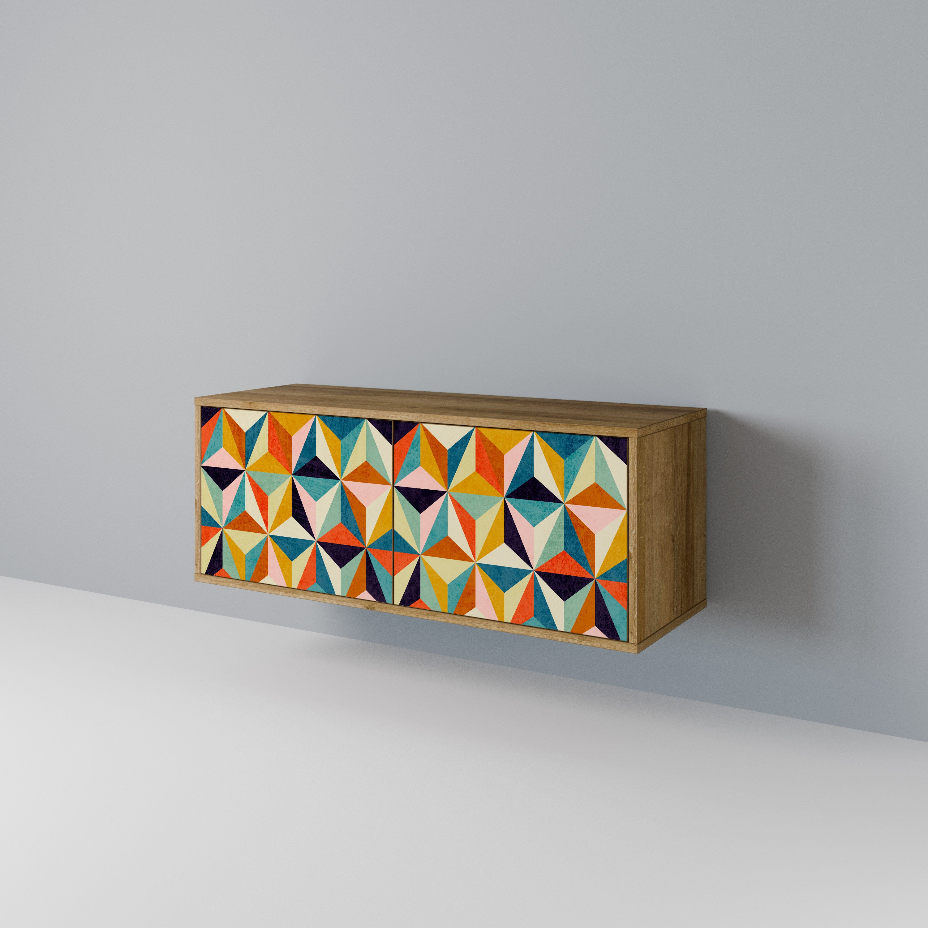 TESSELATE TREASURES Kompakt TV-bänk med 2 dörrar