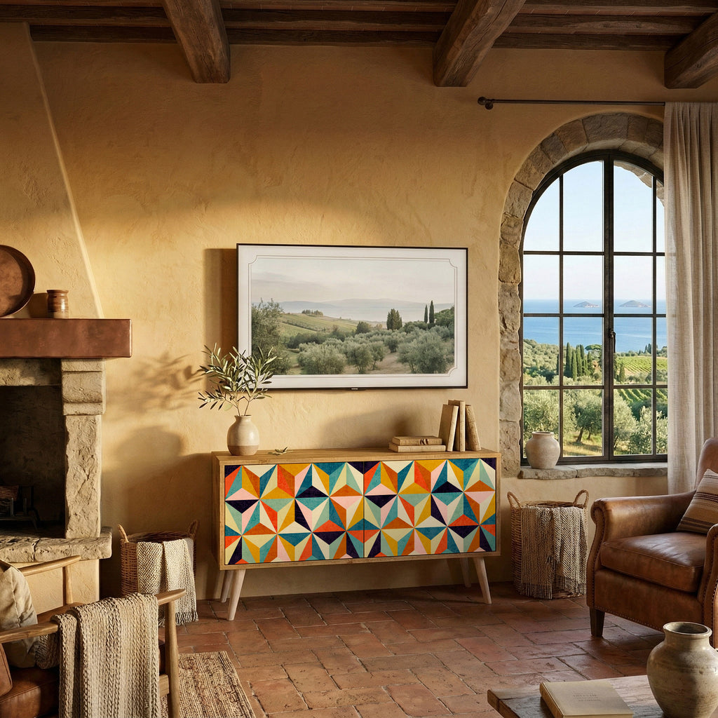 TESSELATE TREASURES Mobile TV Compatto a 2 Ante